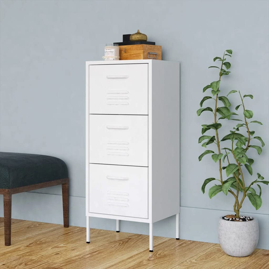 White Steel Storage Cabinet 16.7