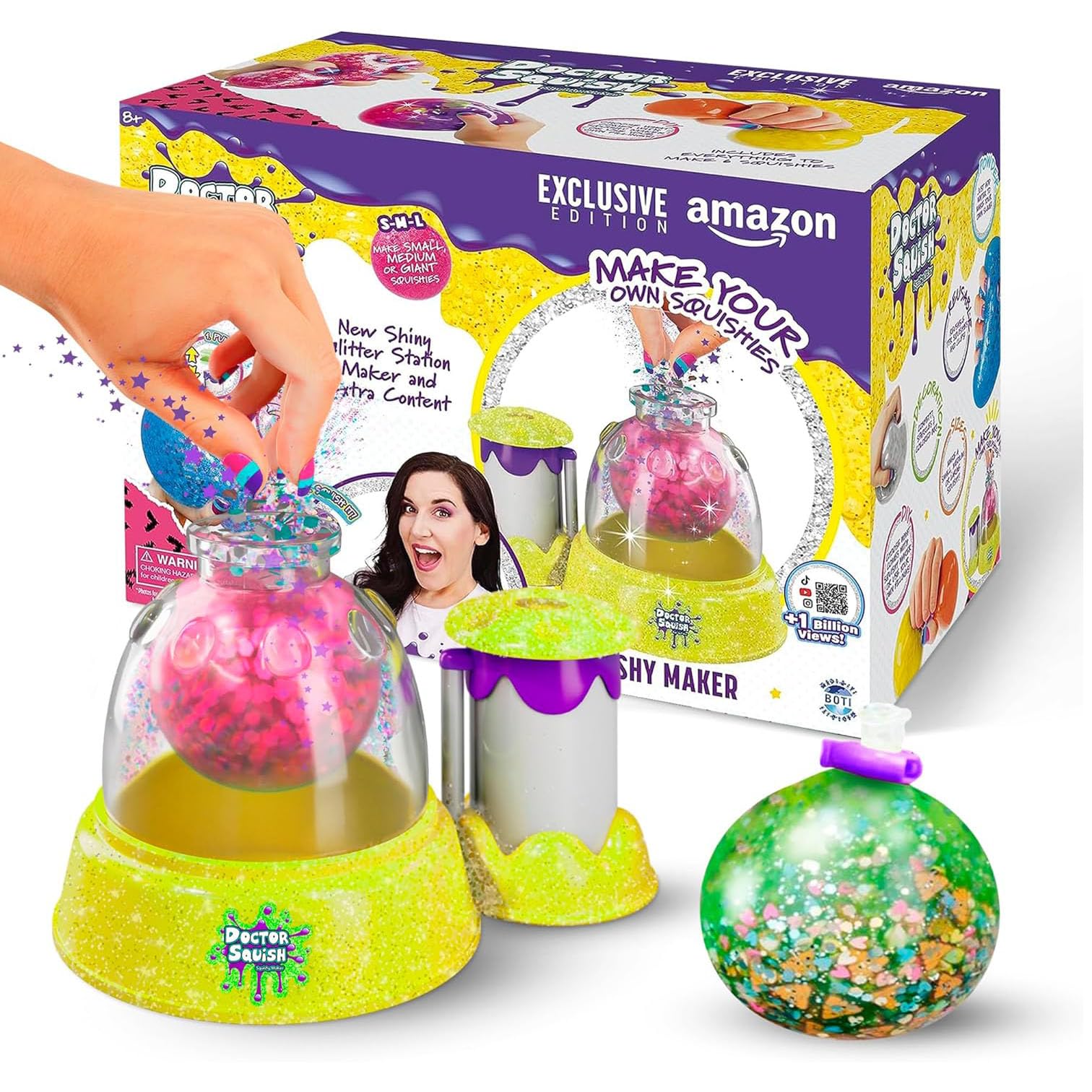 Doctor Squish - Squishy Maker Station - DIY Stress Relief Toy Kit for Kids & Adults - Create Custom Squishies at Home - Amazon Exclusive - Perfect for Birthday Gifts, Classroom Activities & Sensory Play