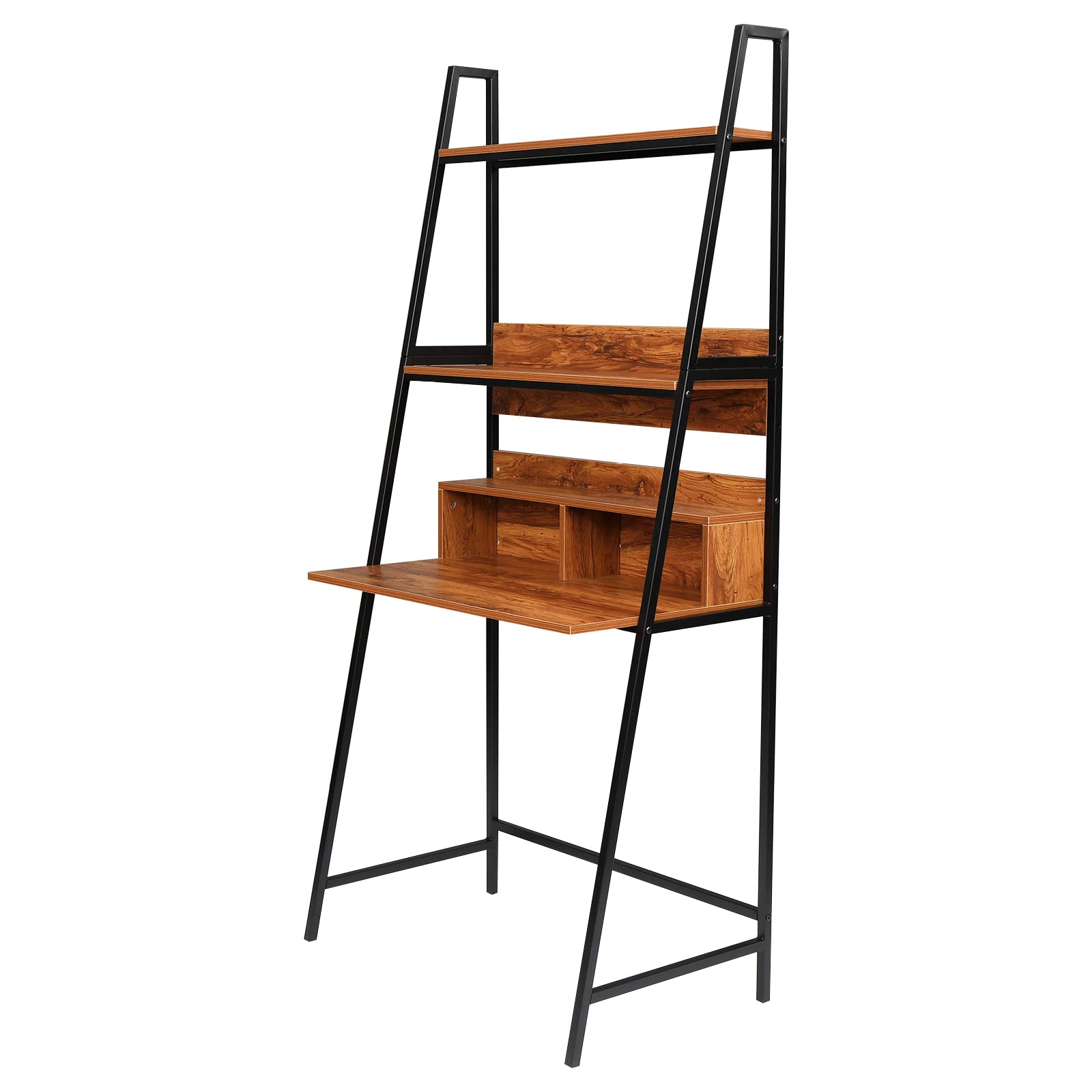 Vintage Style Particleboard Computer Desk with Shelf - Durable Triamine Finish for Home Office, Study, or Gaming Setup