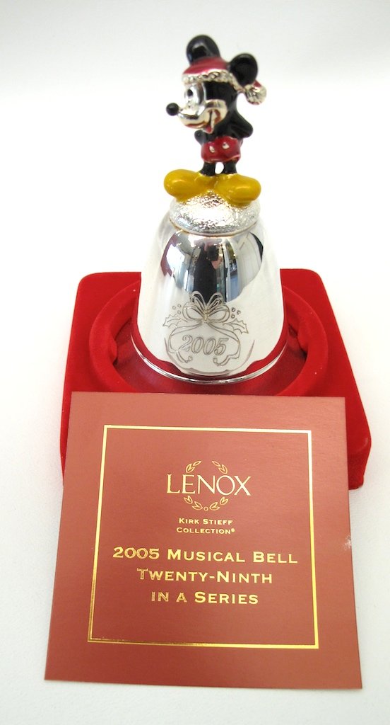 Lenox 2005 Mickey Mouse Musical Bell - Collectible Disney Christmas Ornament for Tree Decor, Holiday Home Decor & Gift
