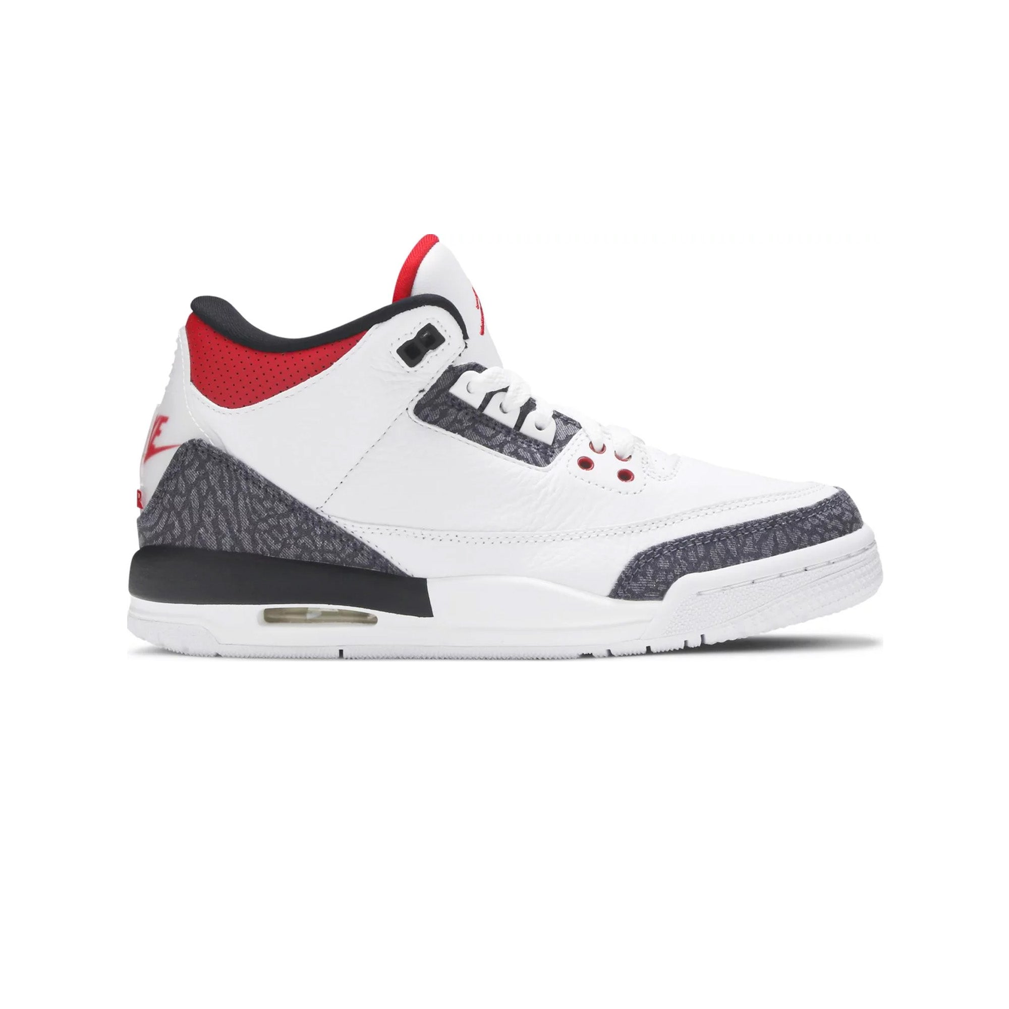 Air Jordan 3 Retro 'SE Fire Red Denim' GS Sneakers (2020) - Classic Basketball Shoes for Women & Girls, Streetwear Fashion & Casual Wear