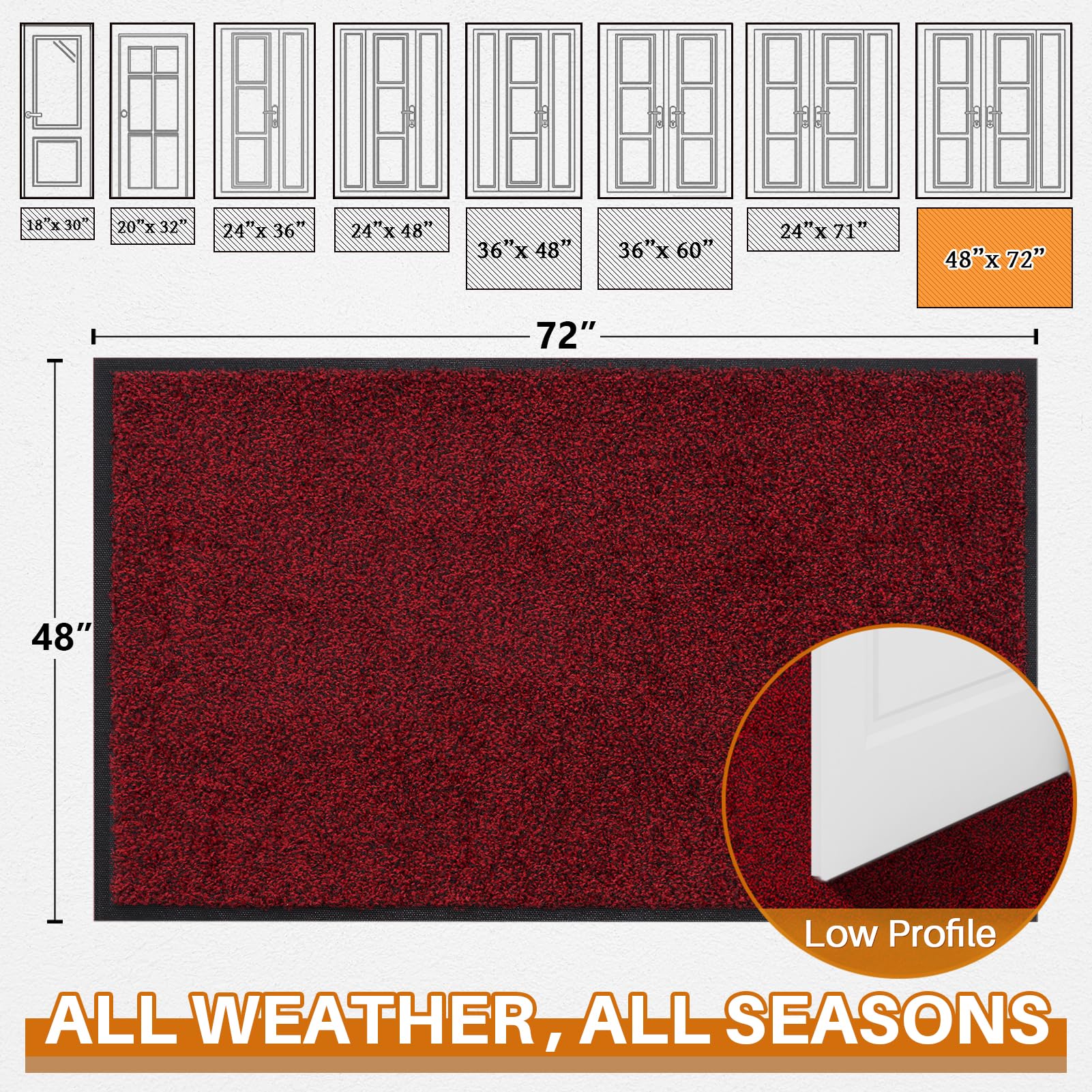 Premium Mibao Dirt Trapper Door Mat 48