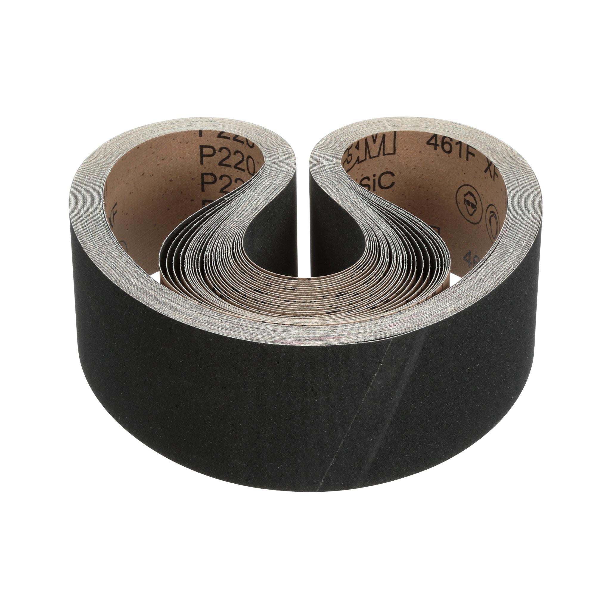 3M 461F Cloth Sanding Belt, P80 Grit, 4