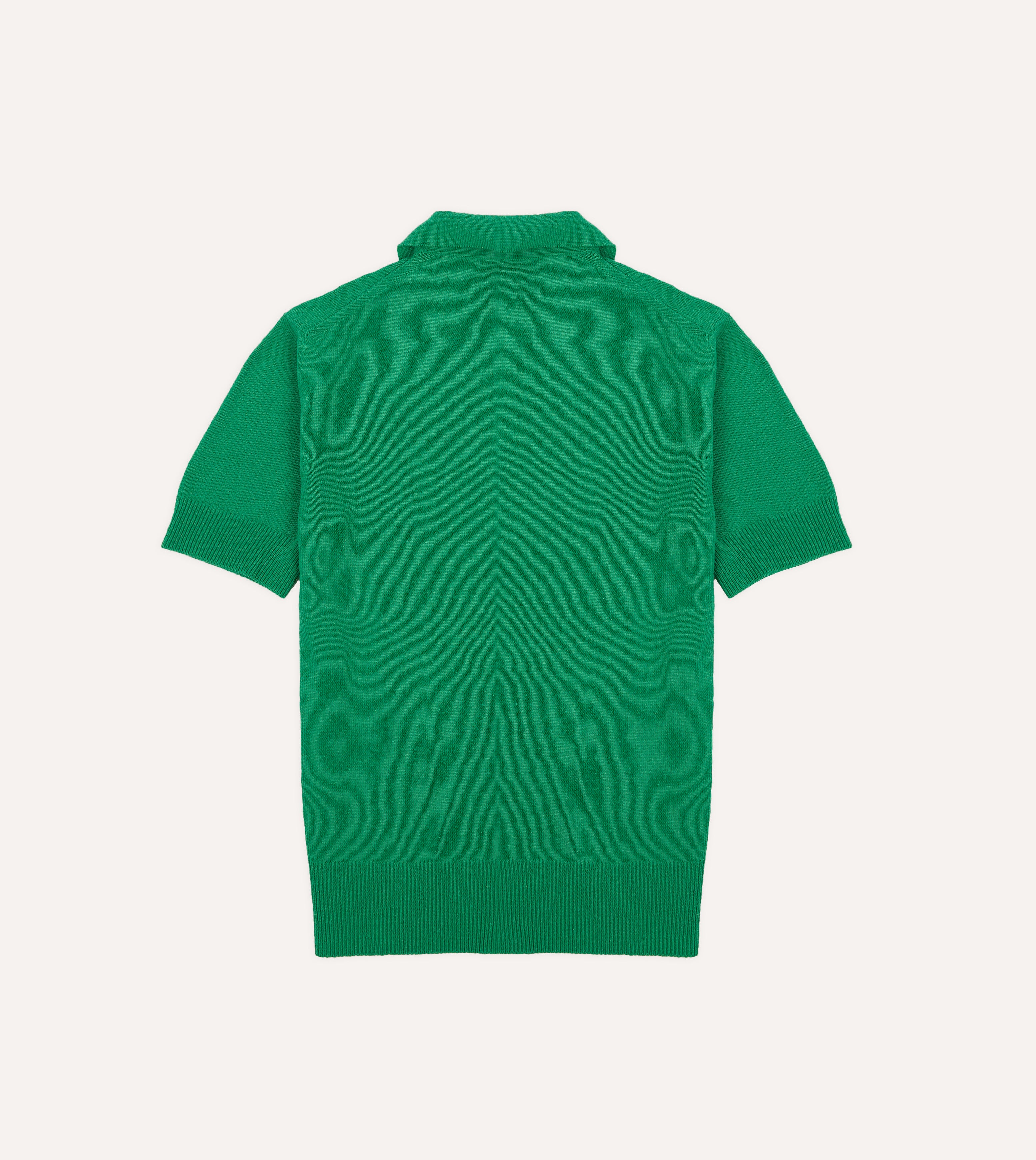 Premium Green Knitted Silk Short Sleeve Polo Shirt for Men - Breathable & Comfortable Summer Casual Wear for Office, Golf & Outdoor Activities