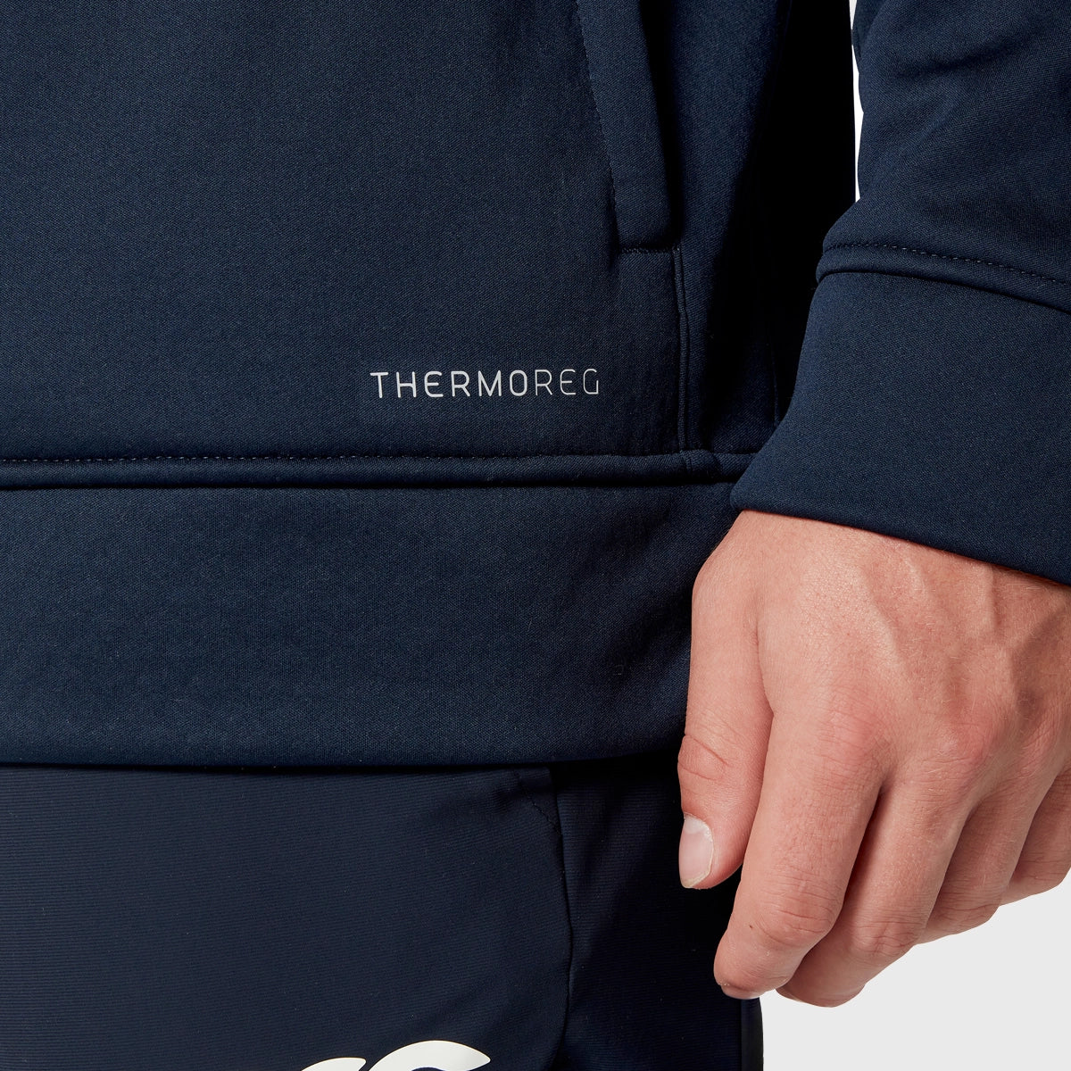 Canterbury British & Irish Lions Men's 1/4 Zip Fleece Pullover - Navy Blue Rugby Training Top for Gym & Outdoor Sports