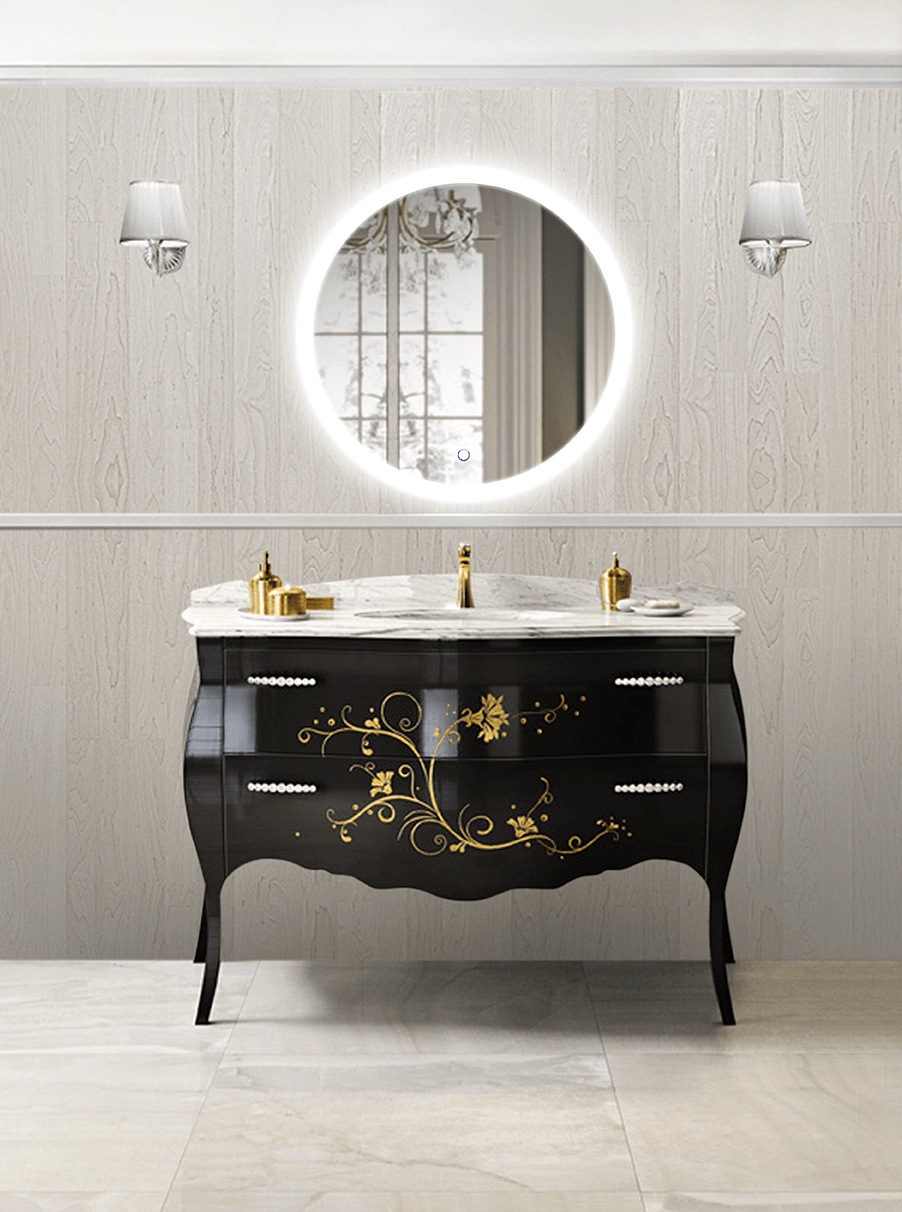 Krugg SOL 30 Inch LED Bathroom Mirror with Dimmable Lights - Perfect for Vanity, Makeup, and Modern Bathroom Decor