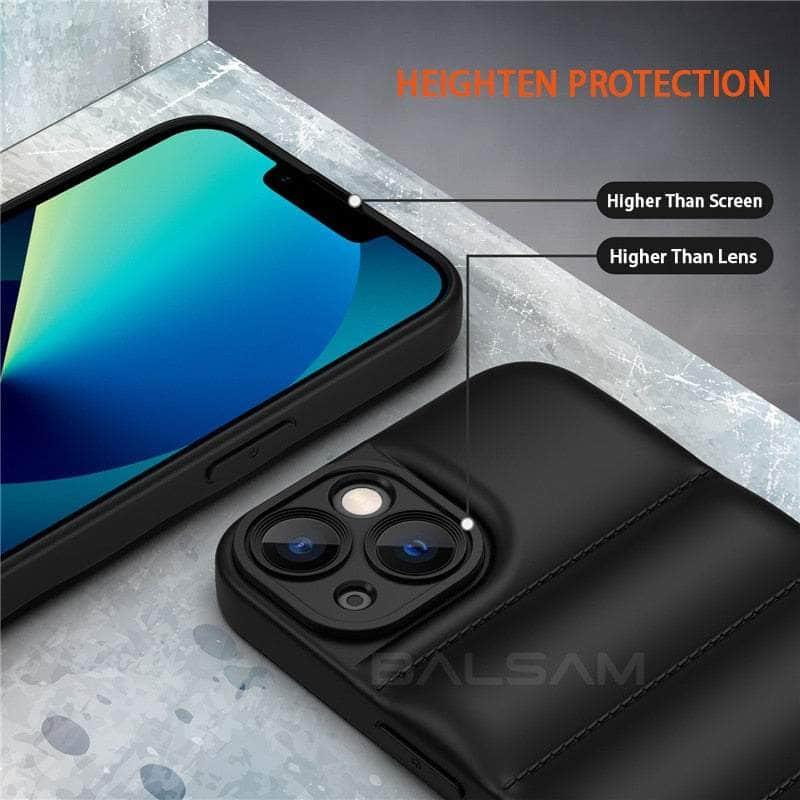 iPhone 15 Pro Case - Shockproof Protective Cover with Soft Down Jacket Design for Ultimate Drop Protection | Perfect for Outdoor Activities, Travel & Daily Use
