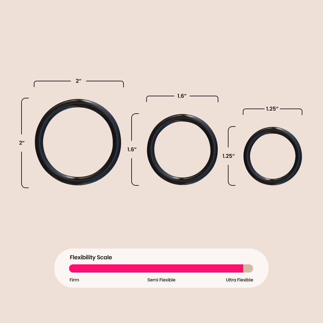 Fantasy C Ringz Silicone Cock Rings - 3-Piece Set for Enhanced Stamina & Pleasure | Soft Stretchy Penis Rings for Couples & Solo Play | Perfect for Intimate Moments & Spicing Up Your Sex Life