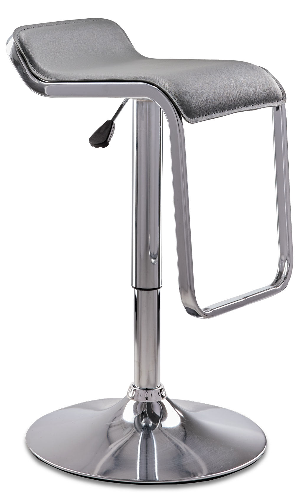 Blair Bar Height Stool - Adjustable Grey Bar Stool with Chrome Base for Kitchen Island, Breakfast Nook & Home Bar | Modern Counter Height Stool for Dining & Entertaining