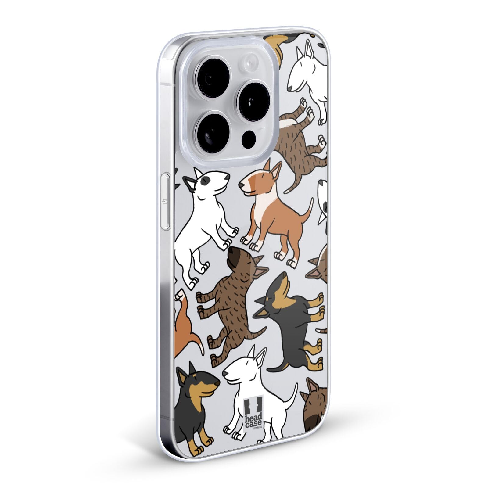 Head Case Designs Miniature Bull Terrier Dog Breed Patterns 13 Soft Gel Case for Apple iPhone 11 Pro Max - Cute Protective Phone Cover for Dog Lovers, Perfect Gift for Pet Owners