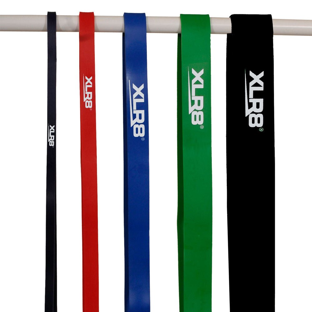 XLR8 Strength Band Level 2 - 1.9cm Red Resistance Band for Home Workouts, Physical Therapy & Fitness Training | Durable Latex Exercise Bands for Muscle Building, Stretching & Rehabilitation