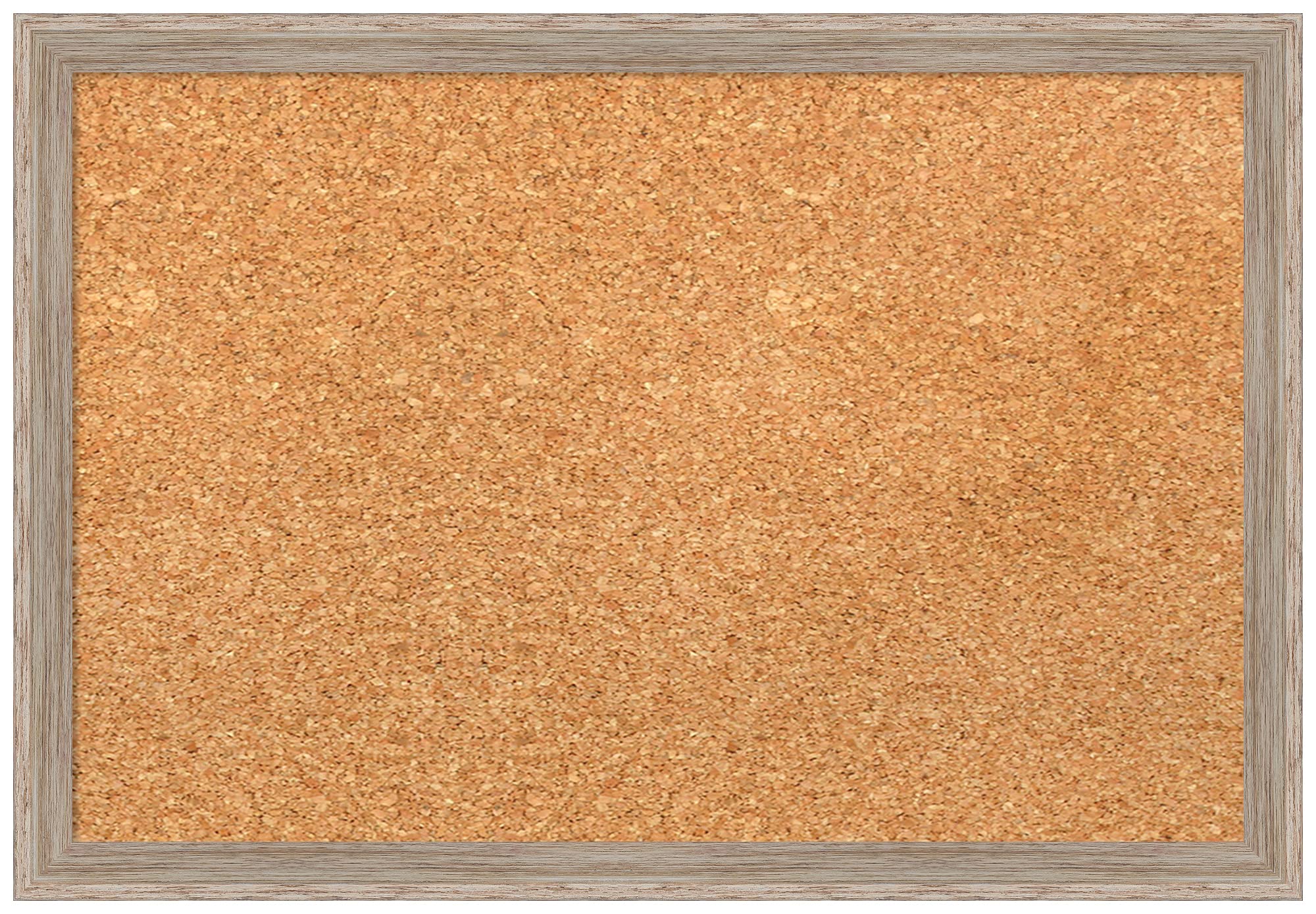 Amanti Art 13x19 Natural Cork Board with White Frame - Rustic Wall Pinboard for Vision Board, Office Decor & Home Organization | Perfect for Displaying Photos, Notes & Inspirational Quotes in Home, Office or Dorm