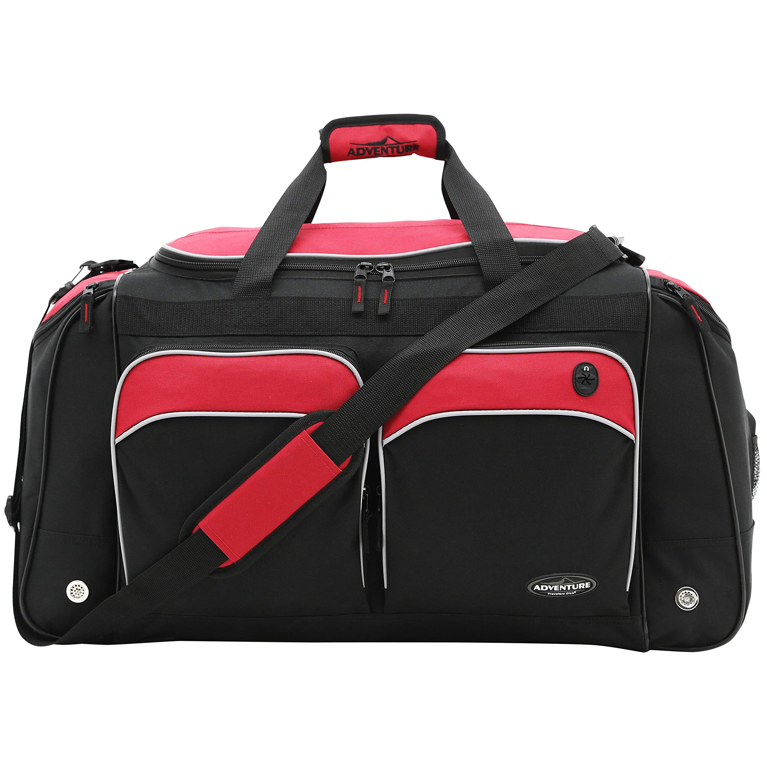 Travelers Club Adventure Travel Duffel Bag - Waterproof Large Capacity Gym Bag for Camping, Hiking & Air Travel - Durable Carry-On Duffel with Shoulder Strap
