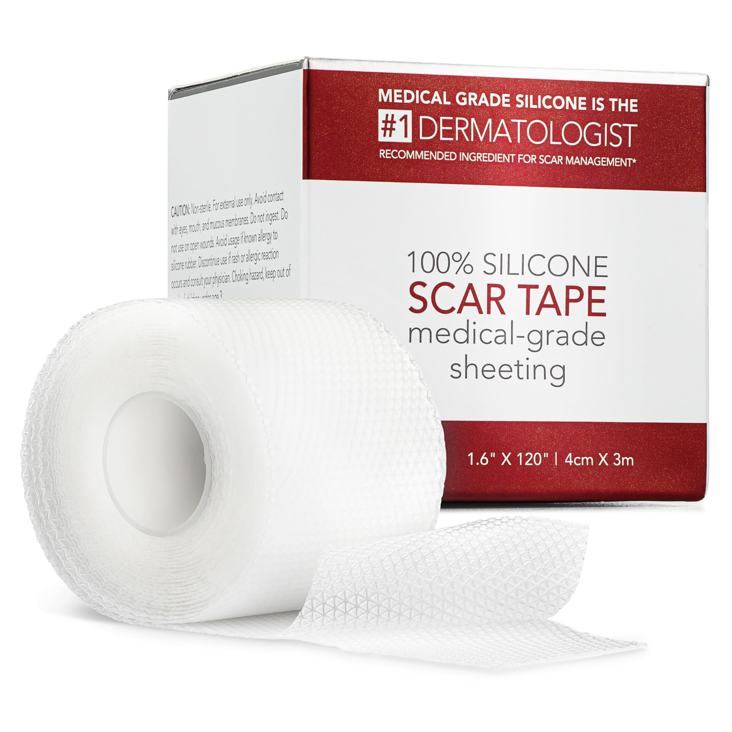 Physician Formulated Silicone Scar Sheets - Medical Grade Scar Tape for Surgery, C-Section, Keloids & Hypertrophic Scars - Reusable Scar Removal Patches for Post-Surgery Recovery & Skin Repair - Perfect for Daily Wear & Fading Old Scars
