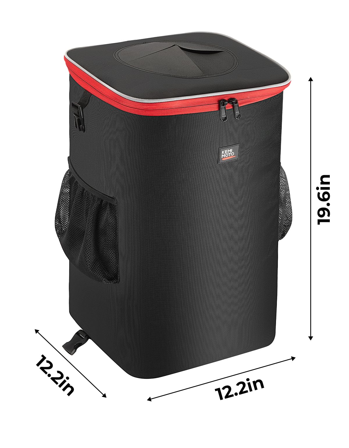 KEMIMOTO Collapsible Boat Trash Can with Lid - Portable Reusable Garbage Bin for Boating, Camping, RV, Pontoon & Kayak | Waterproof Outdoor Storage Bag for Marine & Travel Use