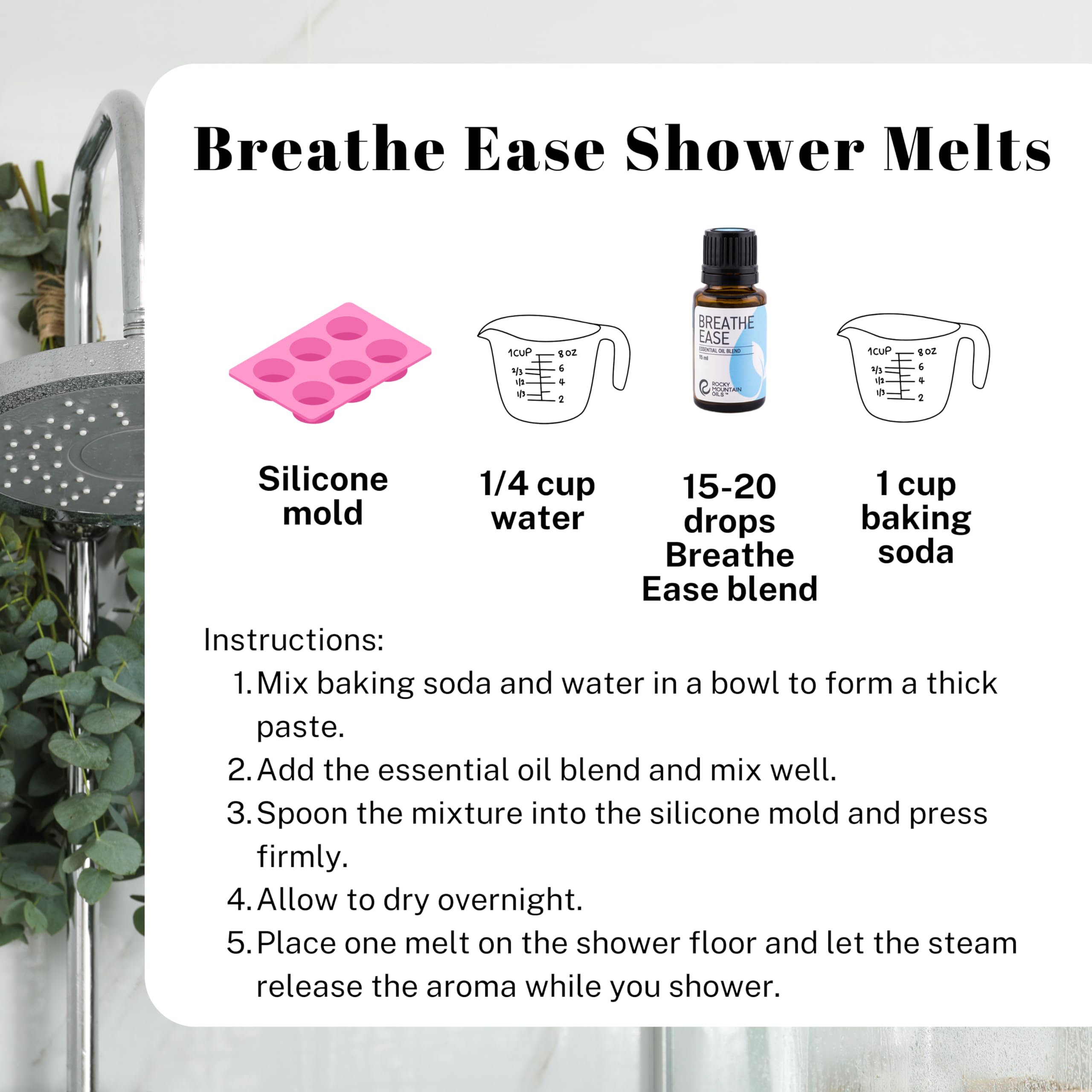 Rocky Mountain Oils Breathe Ease Essential Oil Blend - 100% Pure Aromatherapy Oil for Diffusers, Massage & Home Use - Promotes Relaxation & Respiratory Relief - 15ml Bottle - Perfect for Stress Relief, Yoga & Bedtime Aromatherapy