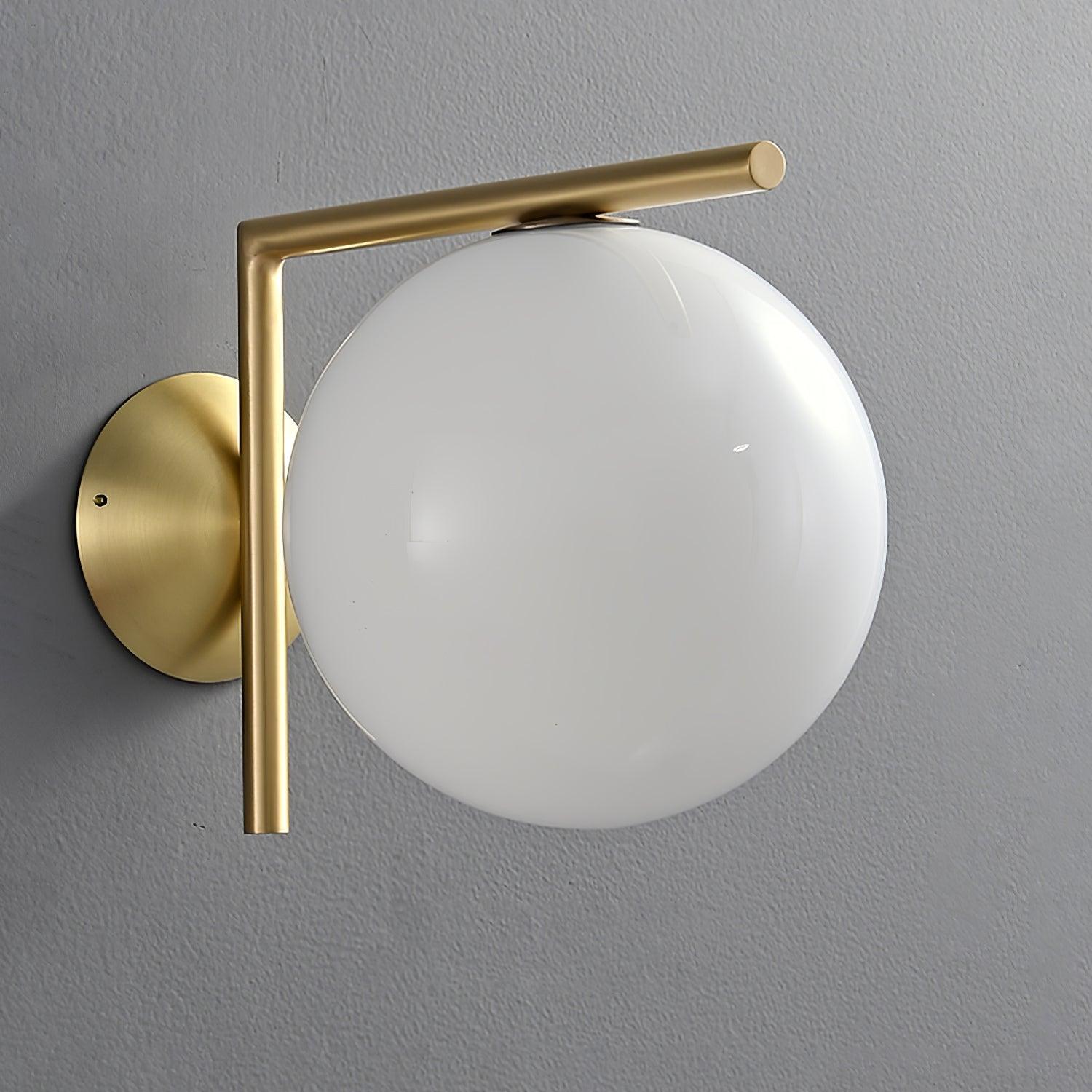 Handmade Blown Glass Opal Wall Lamp - Elegant Modern Lighting for Living Room, Bedroom & Hallway - Perfect for Ambient and Decorative Illumination