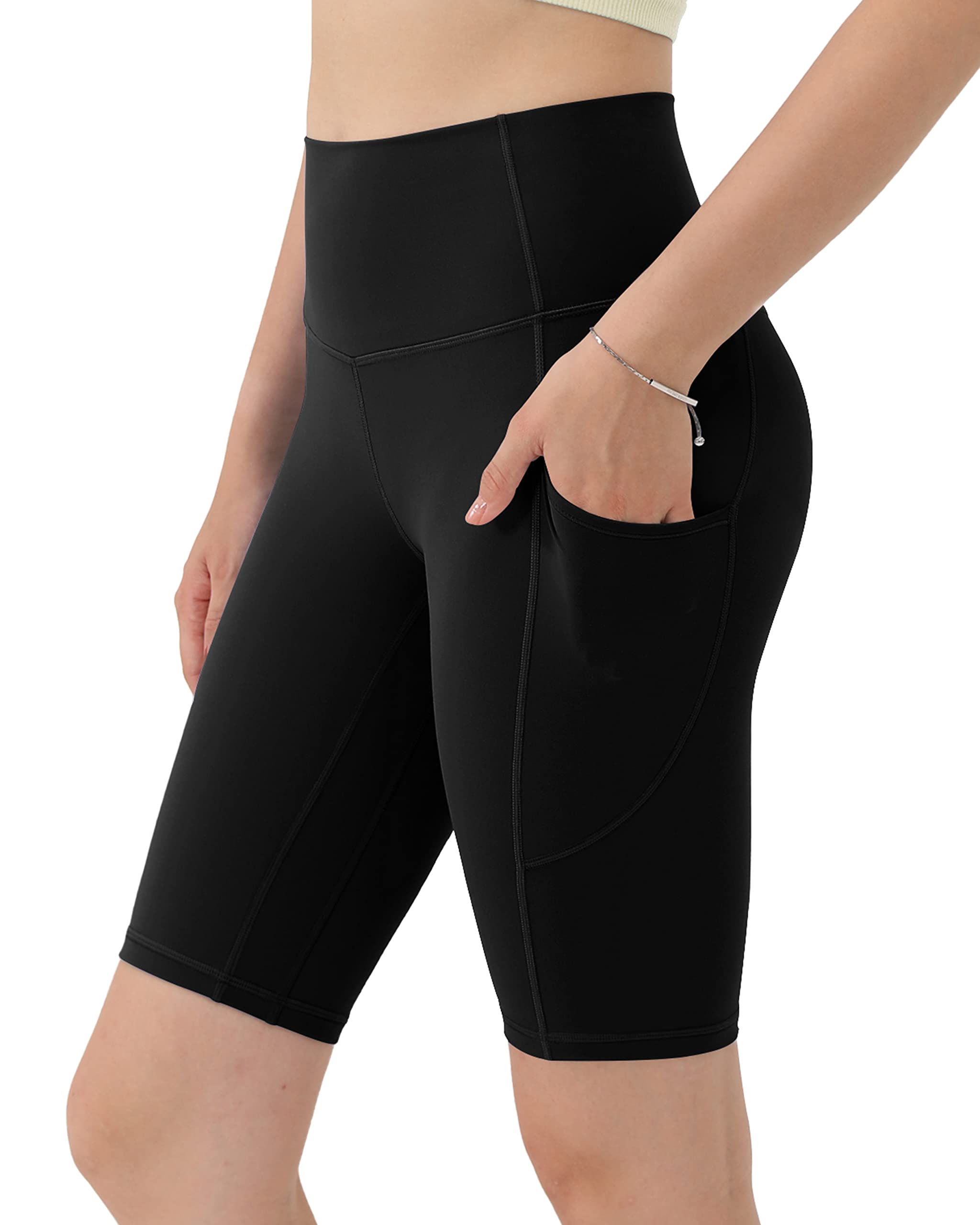 ODODOS Women's High Waisted Biker Shorts with Pockets - 5