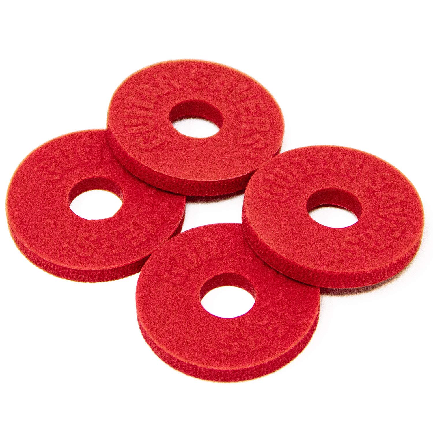 Premium Guitar Strap Locks (2 Pairs) - Secure Red Strap Buttons for Electric/Acoustic Guitar, Bass - Prevent Accidental Drops During Performances & Practice