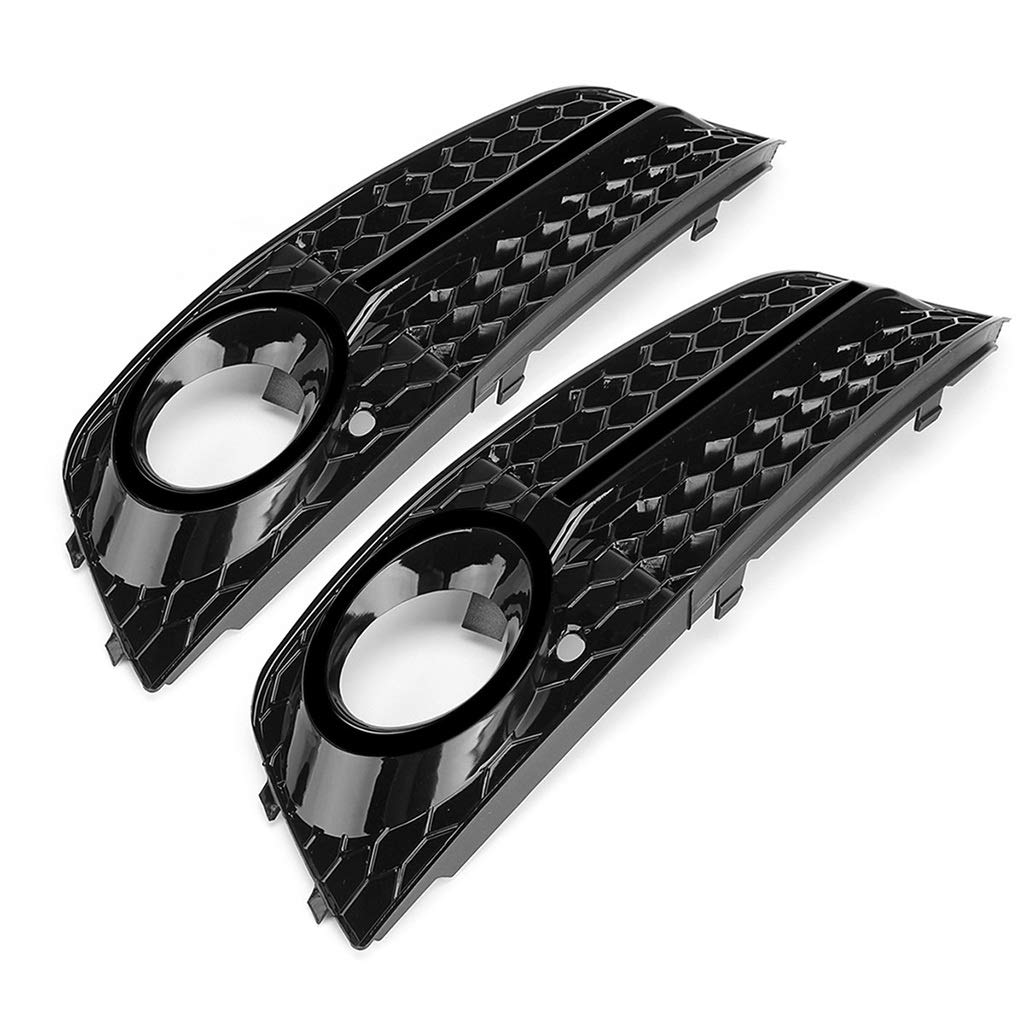 Audi A4 B8 Front Bumper Fog Light Grille Cover - Left & Right Replacement Lower Grille for 2009-2016 Audi A4 B8 Models | Perfect Fit, Durable ABS Plastic | Enhances Appearance & Protects Fog Lights