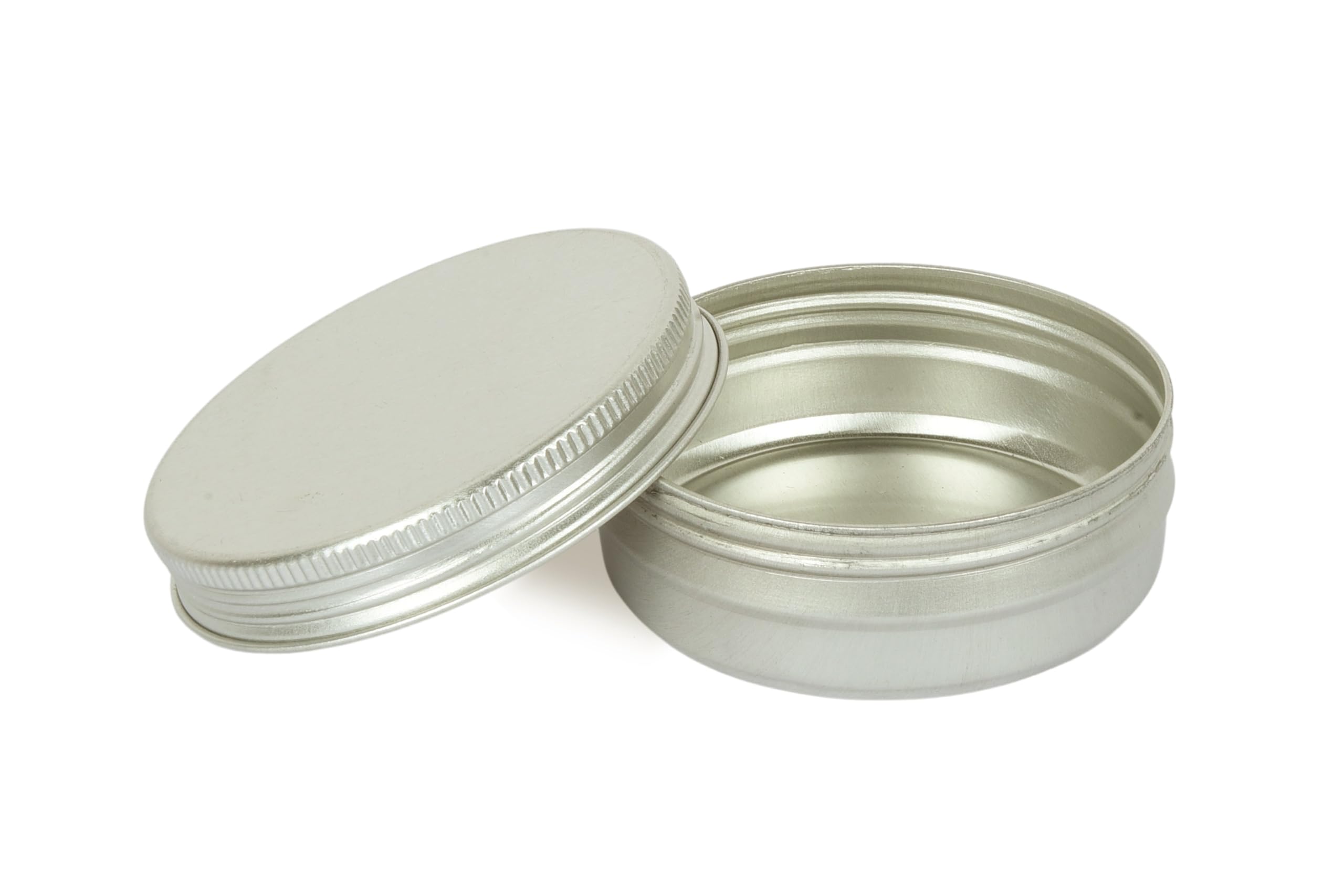 Kalart Creations 50ml Aluminum Cosmetic Cream Jars with Threaded Lid & EPE Liner - Pack of 5 | Reusable Storage Containers for Creams, Balms, Scrubs, Waxes | Perfect for DIY Skincare, Travel & Salon Use