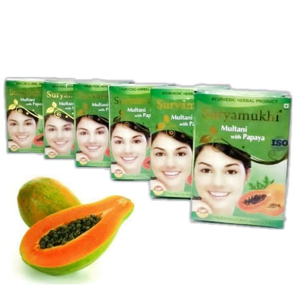 Export Quality Suryamukhi Multani Herbal Powder with Papaya Flavor - 600g for Skin Cleansing & Improved Blood Circulation | Perfect for Spa, Ayurvedic Skincare & Natural Beauty Routines