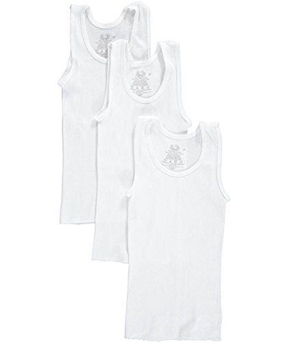 Fruit of the Loom Big Boys' A-Shirt #501B - Comfortable Cotton Undershirts for Kids & Teens - Perfect for School, Sports & Everyday Wear
