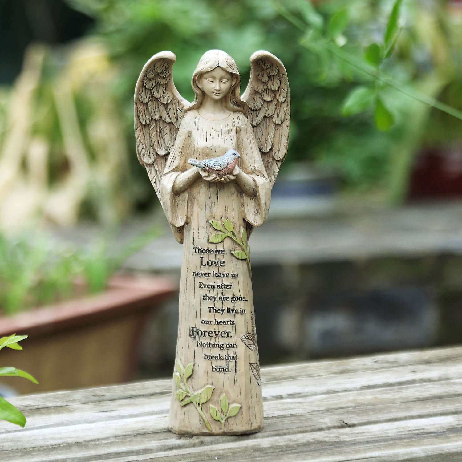 DUSVALLY Garden Angel Statue - Outdoor Decor, Weather-Resistant Garden Sculpture, Yard Ornament, Perfect Gift for Mother - Ideal for Patio, Lawn, Flower Bed Decoration