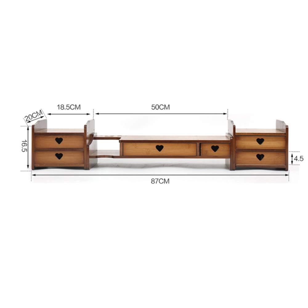 GALSOR Wooden Monitor Stand Riser with Storage - Ergonomic Laptop & Computer Monitor Stand for Office & Home Desk Organization - Perfect for Workspace, Gaming & Study Setup
