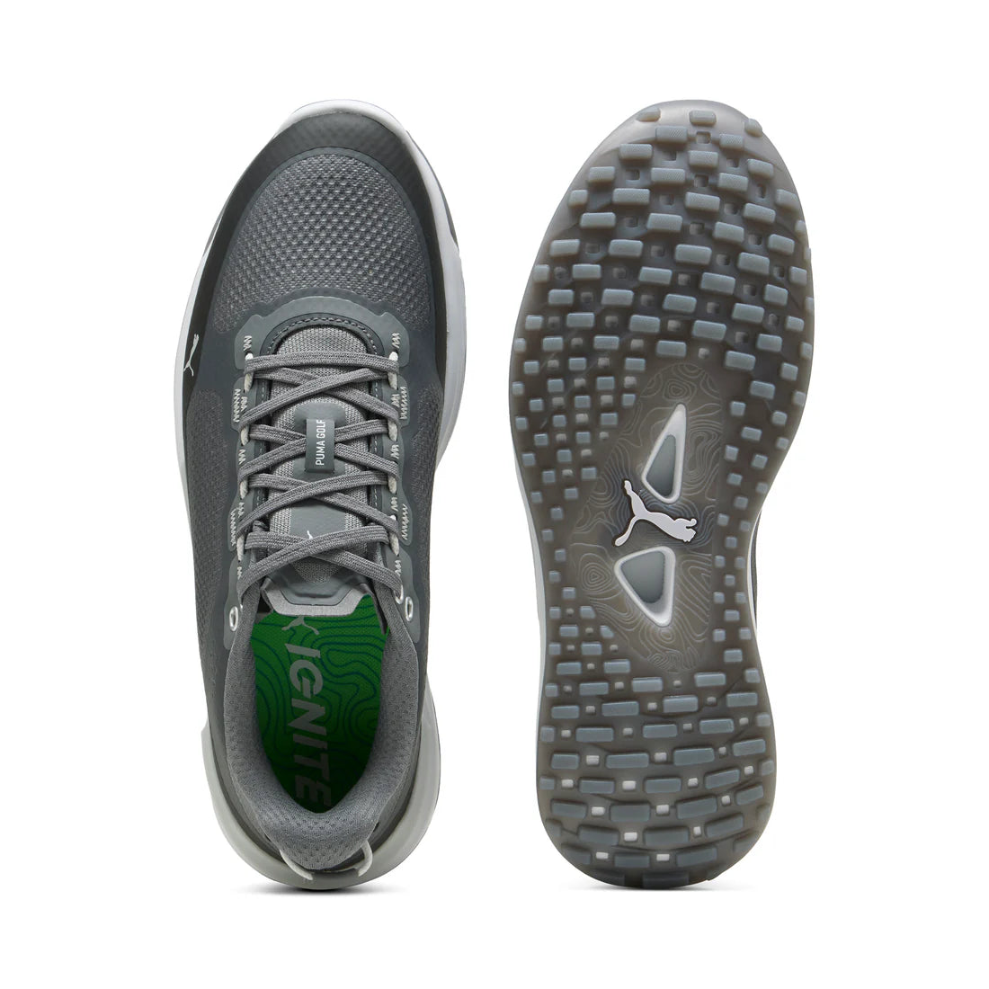 Puma Ignite Elevate X Spikeless Golf Shoes for Men - Sky/Black/Gray - Lightweight Comfort & Traction - Perfect for Golf Course & Casual Wear