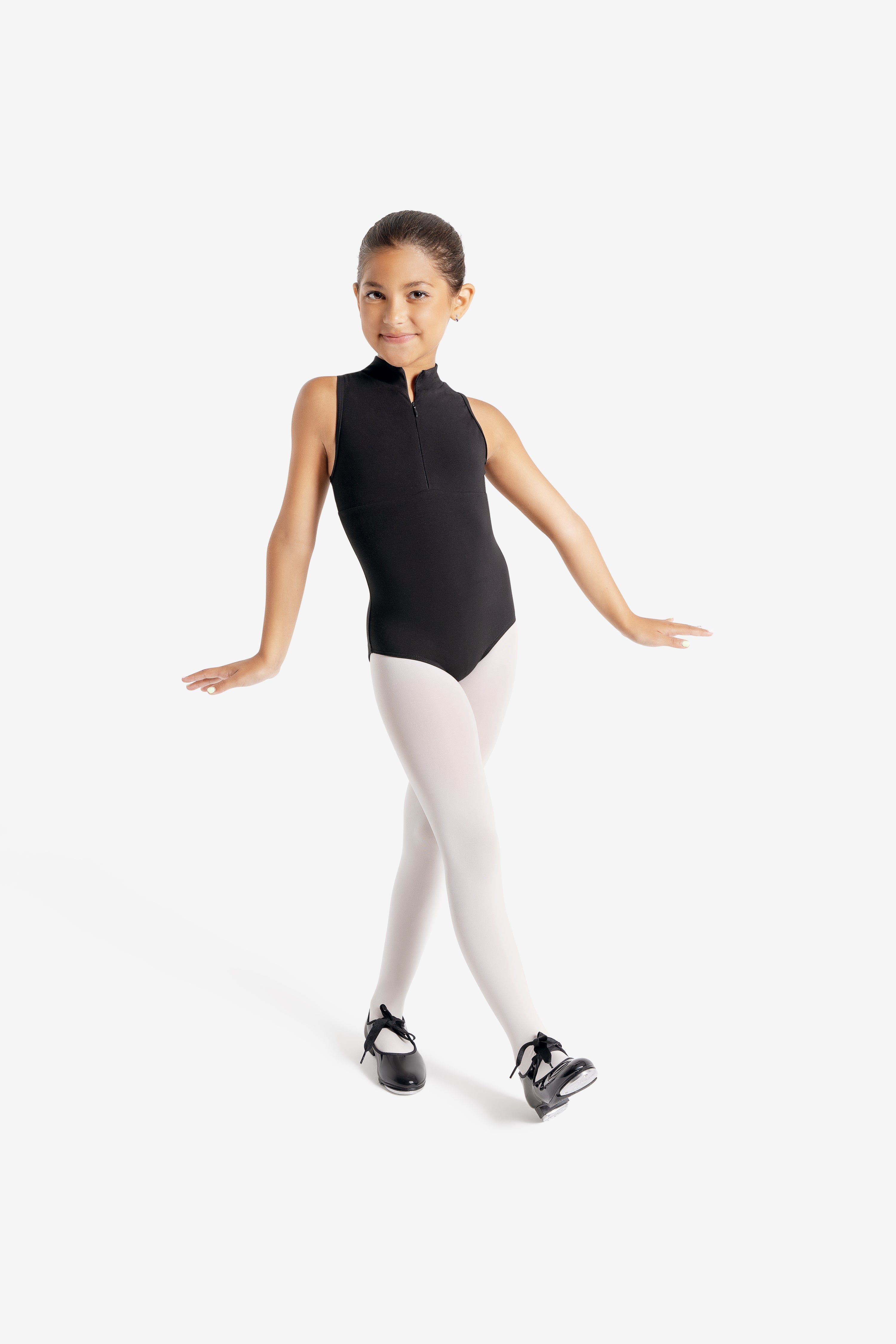 11908C Sparkling Glitter Glam Zip Front Dance Leotard - Perfect for Ballet, Gymnastics & Performance Costumes