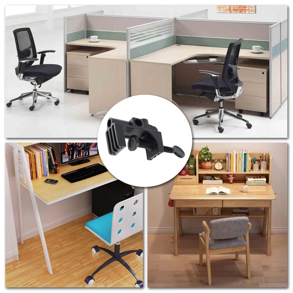 2 Pack Heavy-Duty Plastic Desk Clamp Mounting Bracket - Adjustable Work Light Holder for Desk Lamps, Magnifying Lamps & Tablet Stands | Perfect for Office, Workshop & Crafting Stations