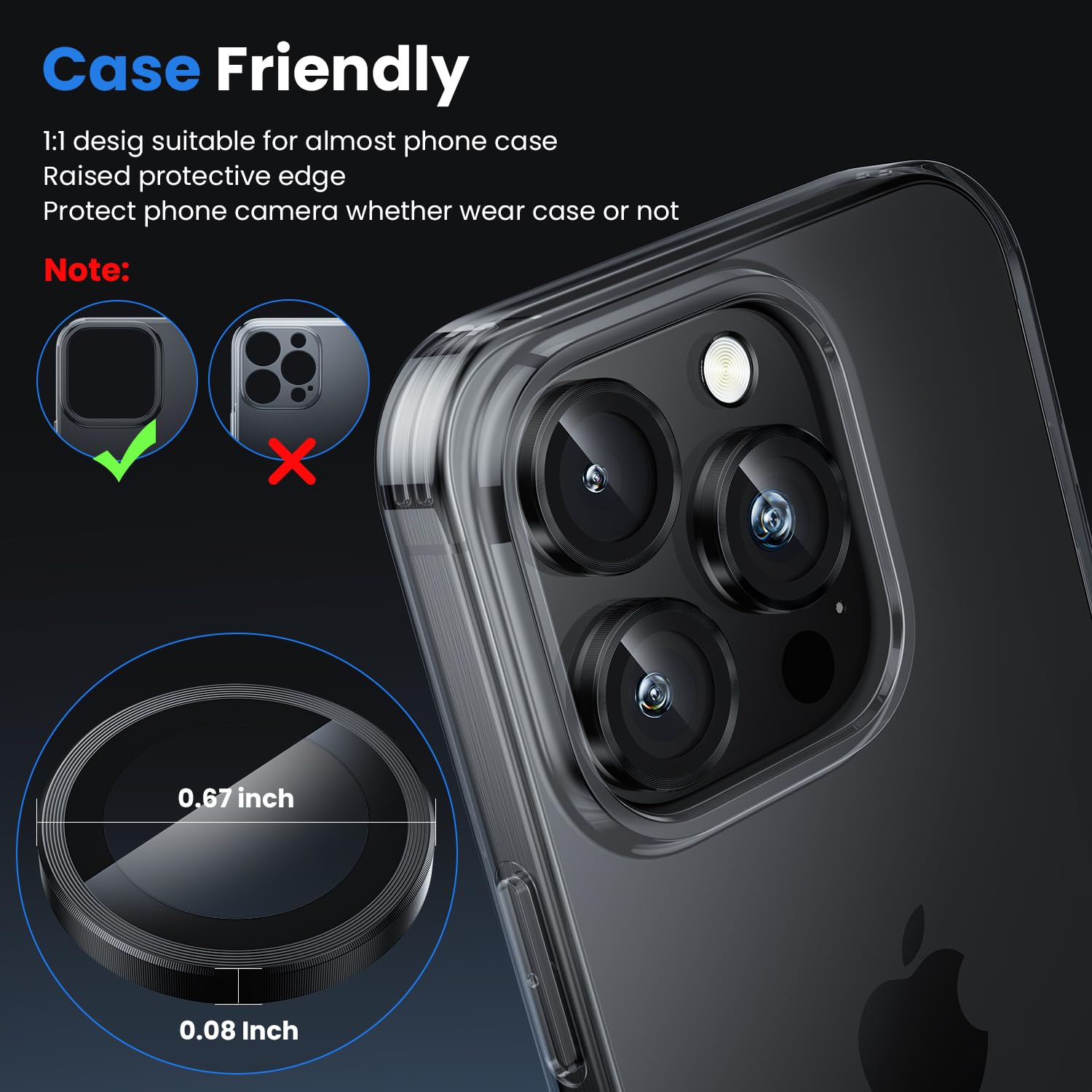 WSKEN Premium Tempered Glass Camera Lens Protector for iPhone 16 Pro/Pro Max & iPhone 15 Pro/Pro Max - Shatterproof Ultra HD Metal Frame Protection - Perfect for Outdoor Adventures, Travel Photography and Daily Use