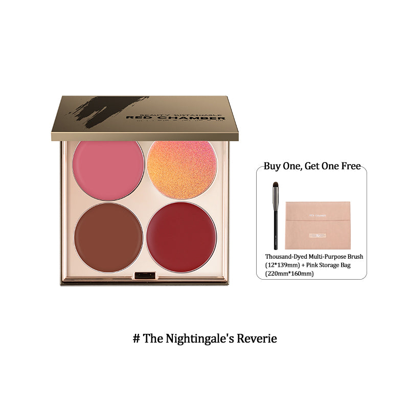 RED CHAMBER Multi-Purpose Cream Palette for Eyes, Lips & Cheeks - Perfect for Everyday Makeup & Travel