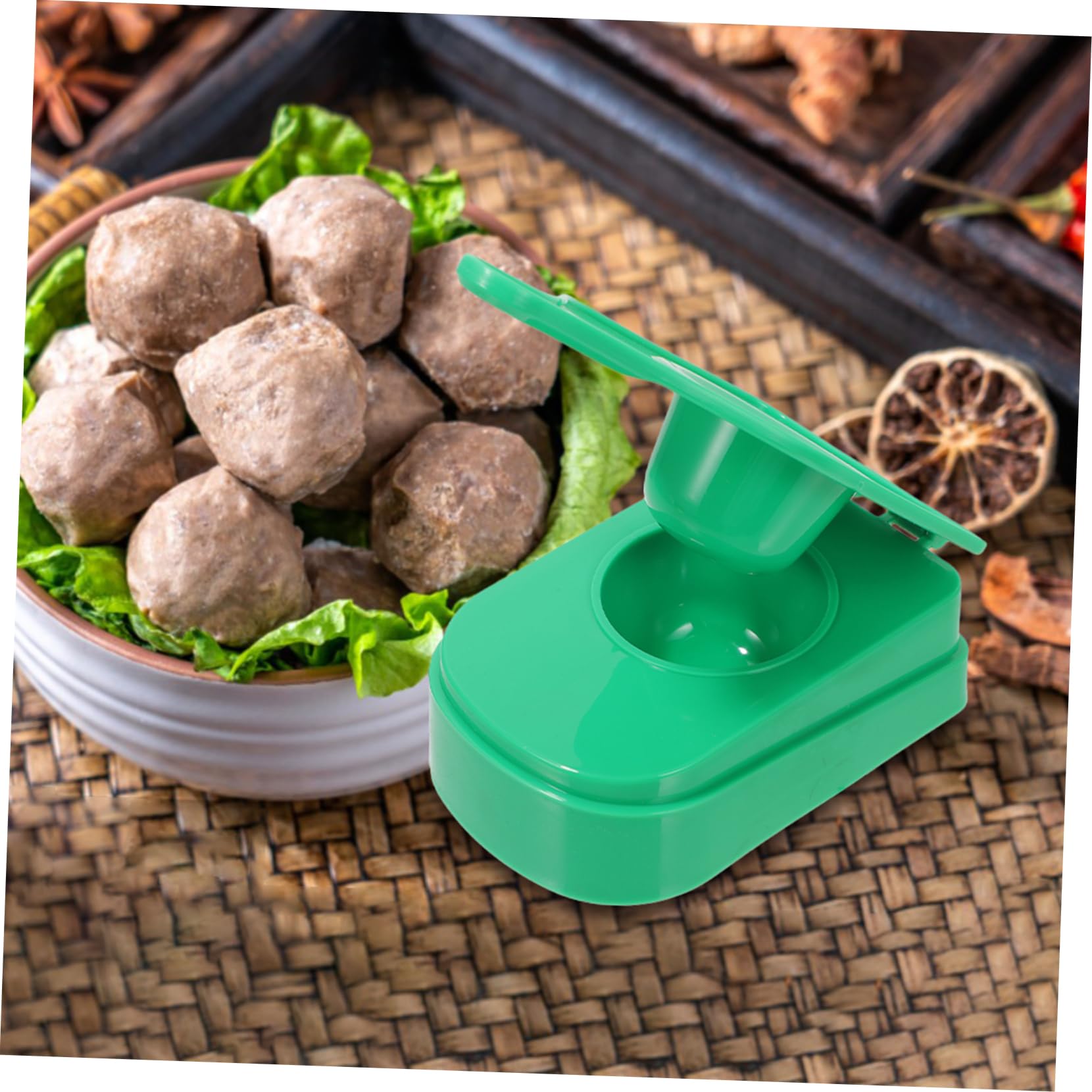Meatball Maker & Tortilla Press - Multi-Purpose Kitchen Tool for Meatballs, Cookies, Kibbeh, Cake Balls | Fruit Scooper & Dough Shaper | Plastic Cooking Mold for BBQ, DIY & Home Cooking | Perfect for Meal Prep, Parties & Family Gatherings