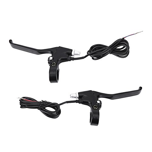 Premium Black Aluminum Alloy Brake Lever Set - 1 Pair Electric Brake Handles for Road Bikes, Mountain Bikes & Folding Bikes | Durable & Lightweight for Smooth Braking Performance | Ideal for Commuting, Trail Riding & Urban Cycling