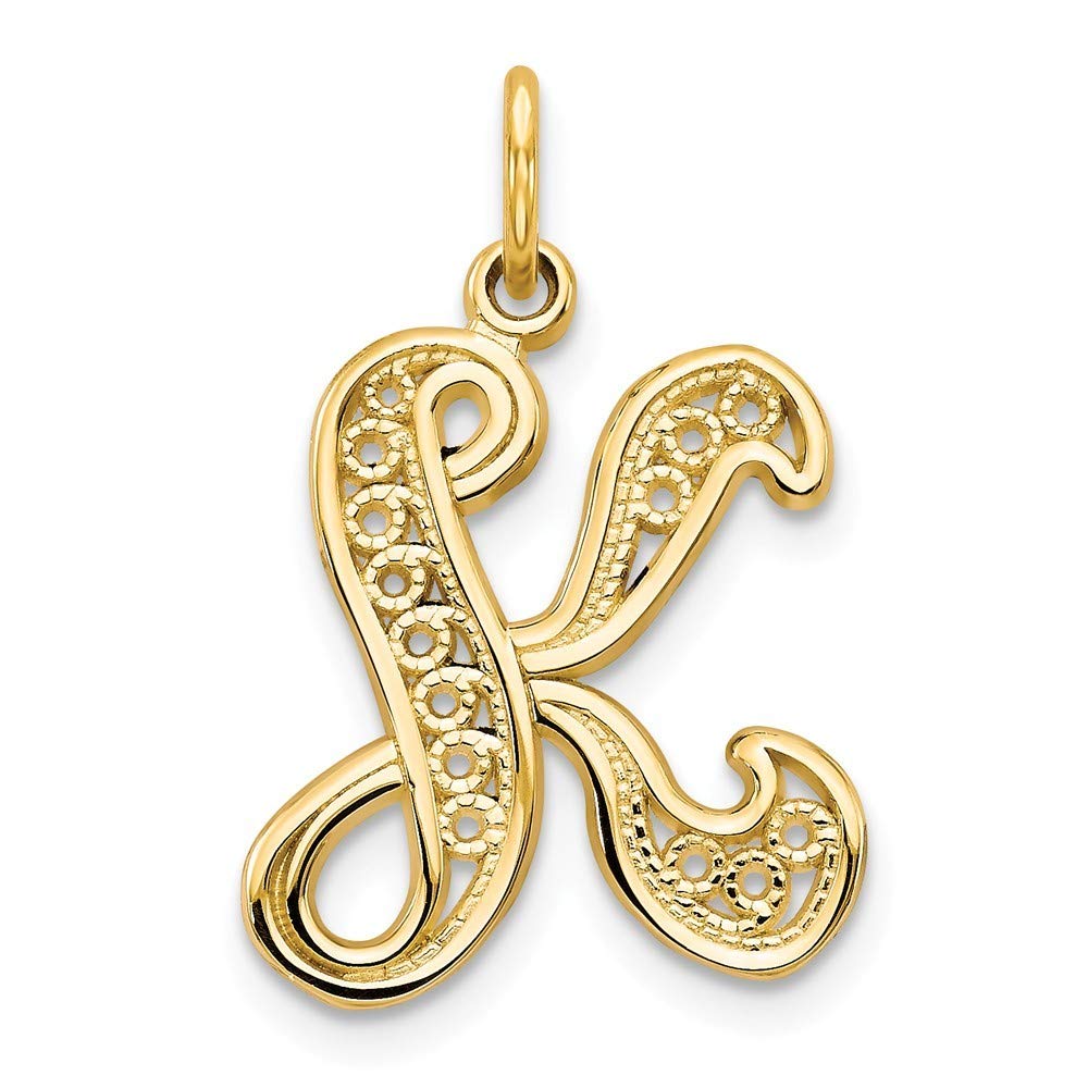 14K Gold Personalized Monogram Initial Charm Pendant Necklace - Custom Name Letter Jewelry for Women (Yellow Gold/White Gold) | Elegant Gift for Birthday, Anniversary & Special Occasions
