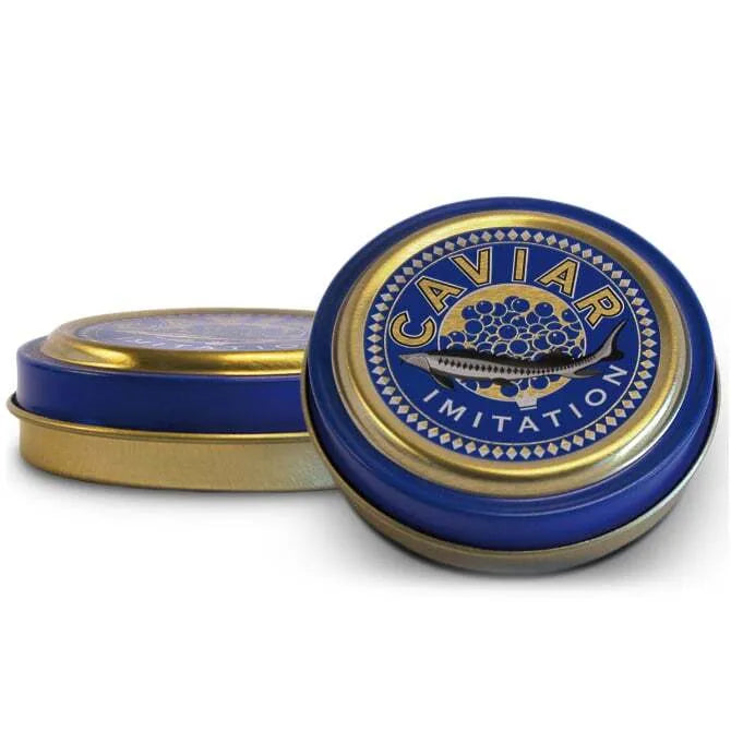 Premium Comatec Imitation Caviar Tin - 1.5oz Elegant Serving Container for Caviar, Spreads & Gourmet Toppings - Perfect for Parties, Weddings & Upscale Dining Experiences