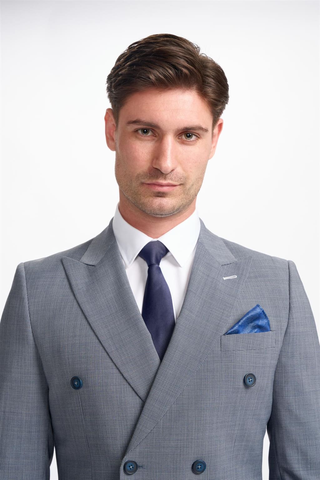 Stylish Cavani Bond Puppy Tooth Double Breasted Blazer for Men - Perfect for Business Meetings, Weddings & Formal Events