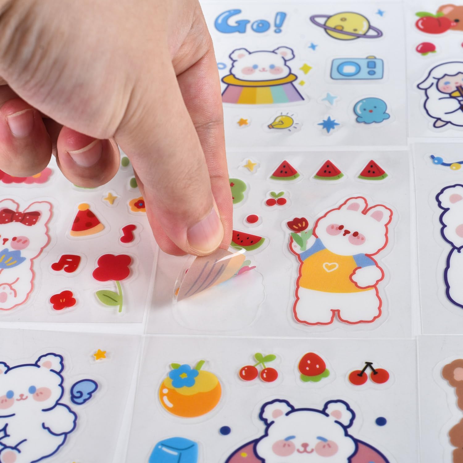 100 Sheets Cute Cartoon Letter Stickers Kit - Small PET Transparent Scrapbook Stickers for DIY Journaling, Planner Decor & Photo Albums | Perfect for Bullet Journals, Scrapbooking & Craft Projects (XiXIZi Diary)