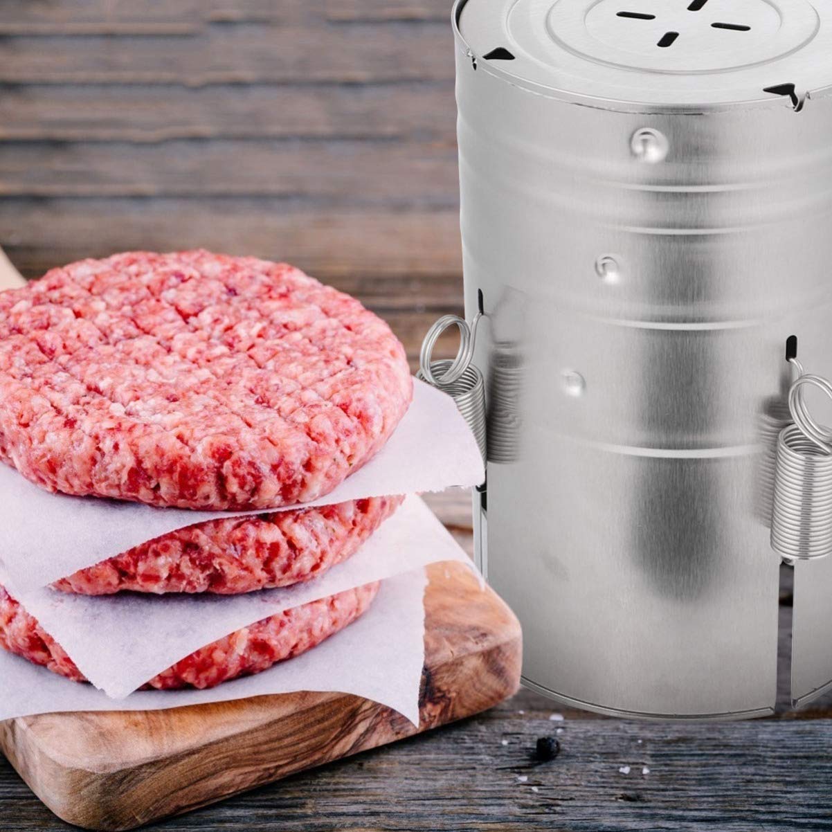 Premium Charcuterie Tools Set - Meat Press, Bacon Maker & Patty Stencil for Homemade Burgers, Fish, Poultry & Seafood | Kitchen Gadgets for DIY Charcuterie Boards & Gourmet Cooking