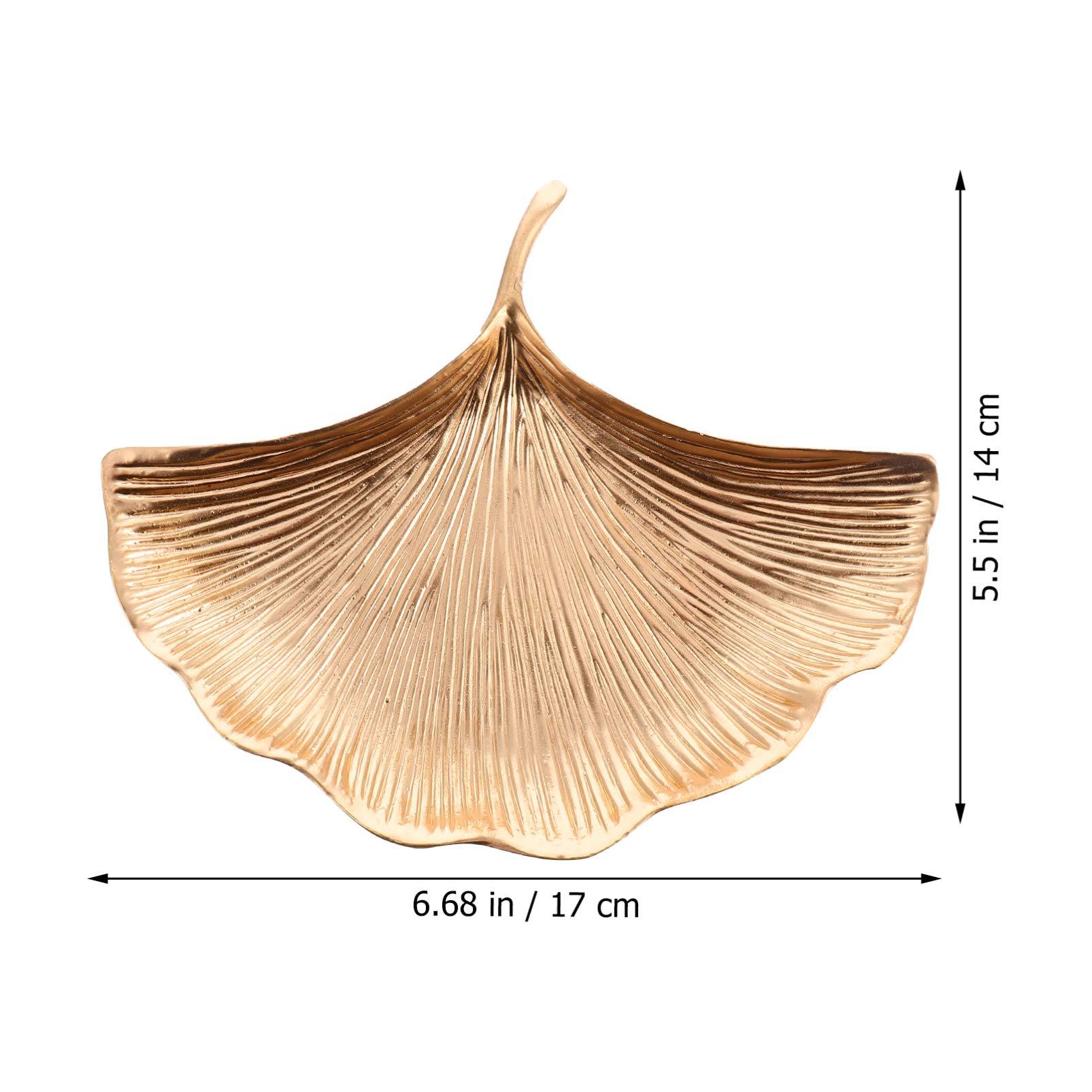 Elegant Ginkgo Leaf Jewelry Tray - Alloy Gold Vanity Tray for Rings, Necklaces & Trinkets | Decorative Dresser Organizer | Perfect for Christmas, Wedding & Home Decor | Jewelry Storage Solution for Bedroom, Bathroom & Office
