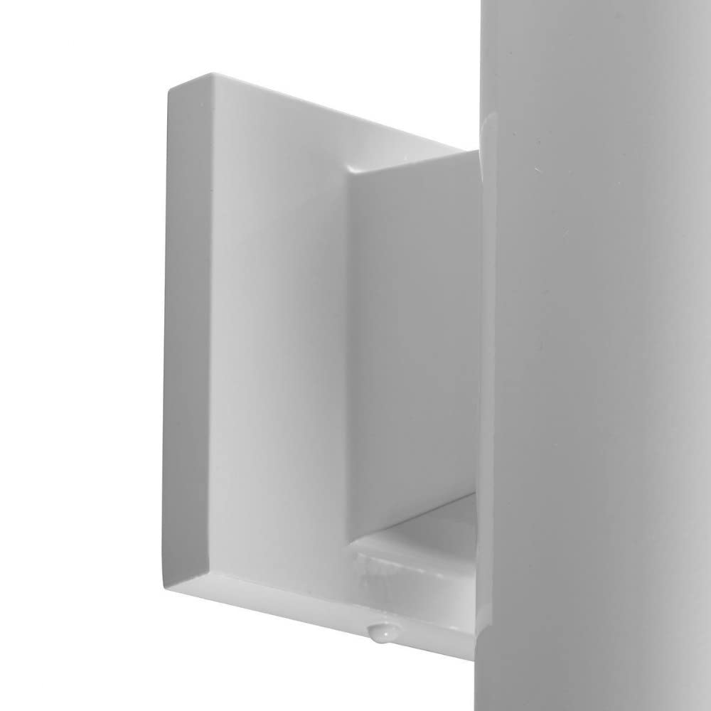 Progress Lighting P5713-30 5-Inch Cylinder Modern Outdoor Wall Lantern Light - 14 Inch Tall, White, E26 Incandescent - Perfect for Porch, Patio, Garden & Entryway Lighting