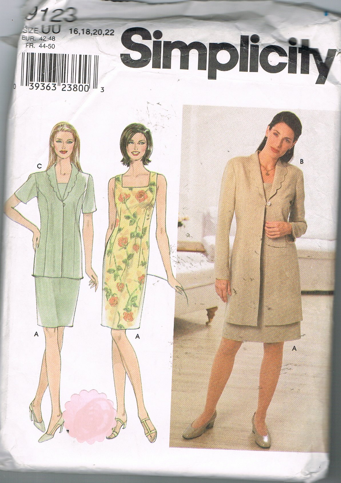 Simplicity 9123 Women's Jacket and Dress Set - Stylish and Comfortable Outfit for Casual Wear, Office, and Special Occasions