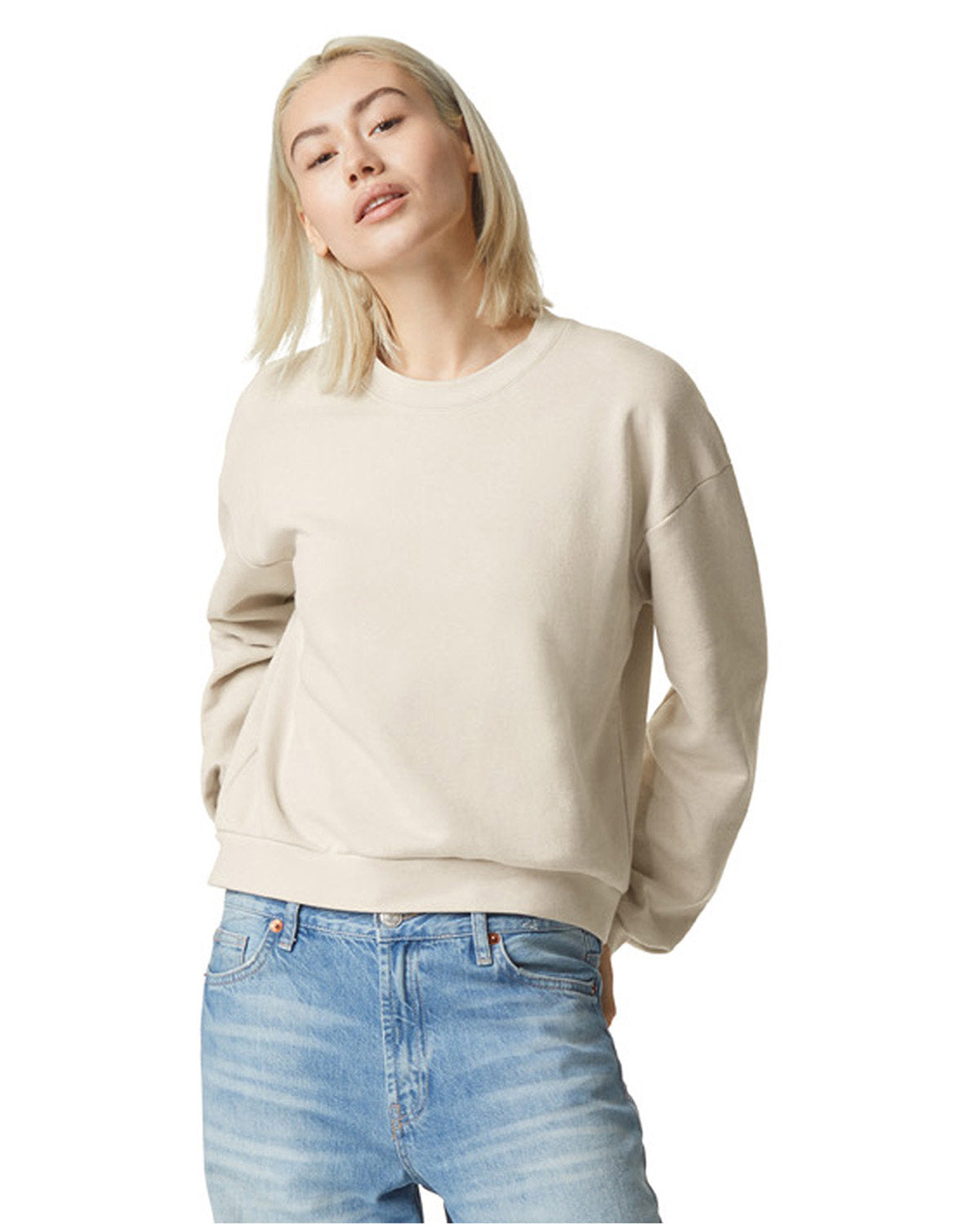 American Apparel RF494 Women's ReFlex Fleece Crewneck Sweatshirt - Soft Comfort Pullover for Casual Wear, Lounge & Outdoor Activities