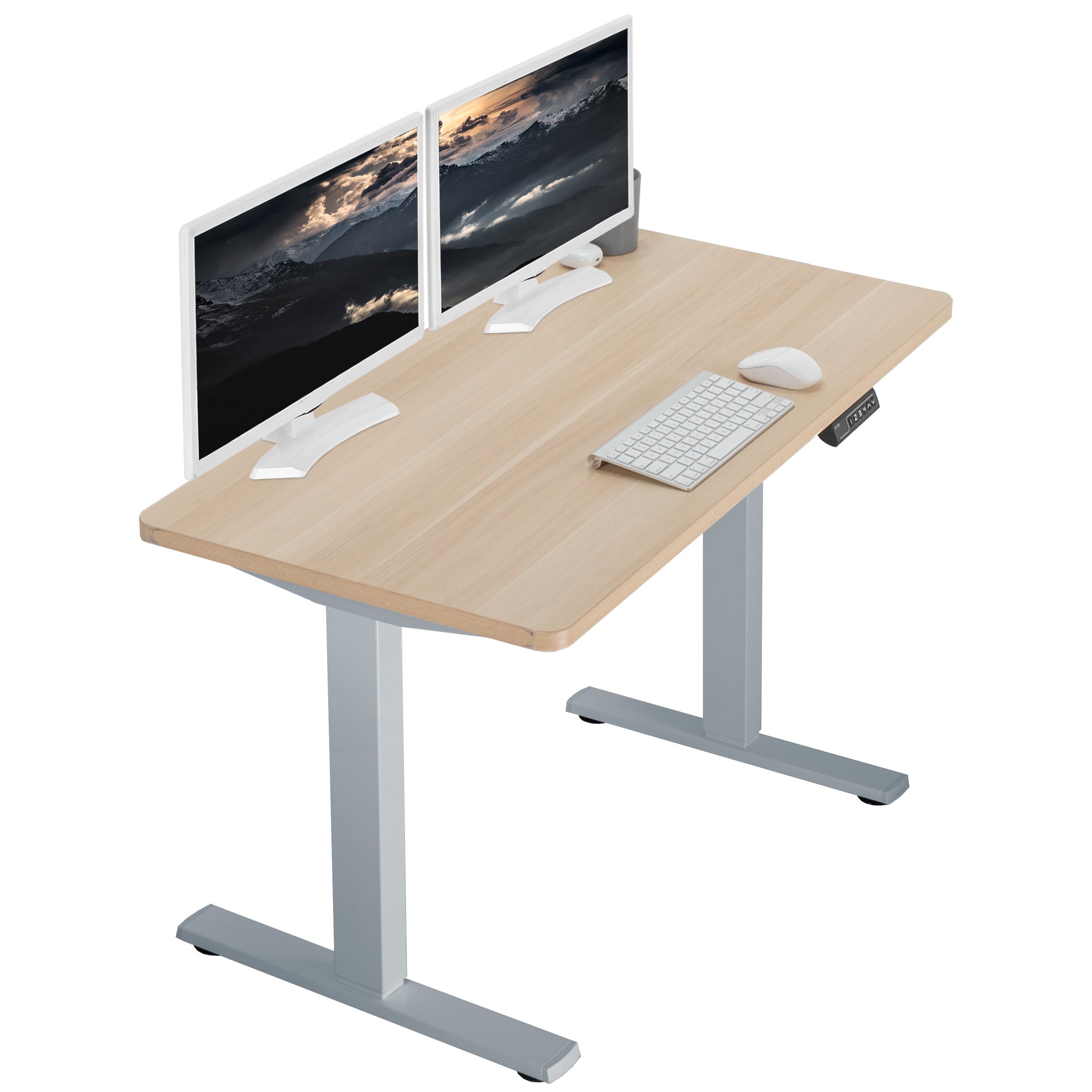 1B Solid Top Series Single Motor Electric Standing Desk with Push Button Memory Controller - Perfect for Home Office, Gaming & Workspace Ergonomics