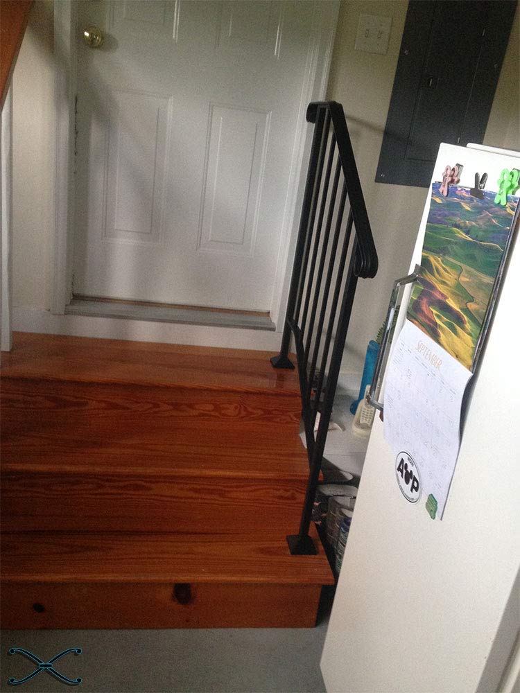 Iron X Handrail Picket #2 for Wood & Composite Steps - Durable Outdoor Stair Railing System for Decks, Porches, and Patios