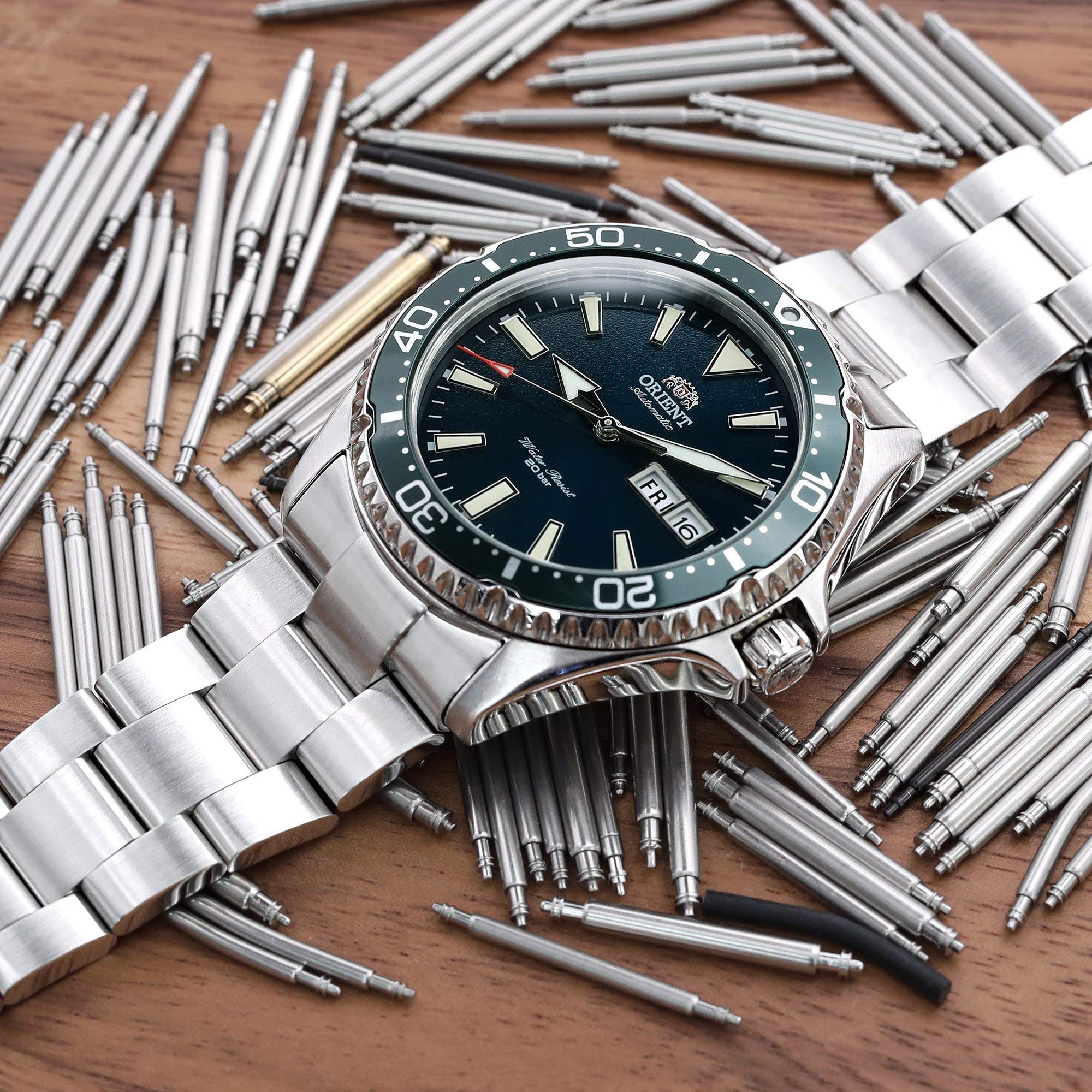 Premium 22mm MiLTAT Watch Band Compatible with Orient Kamasu RA-AA0004E19A, RA-AA0001B19A, RA-AA0002L19B - Super-O Stainless Steel Replacement Strap for Diving, Swimming & Outdoor Activities