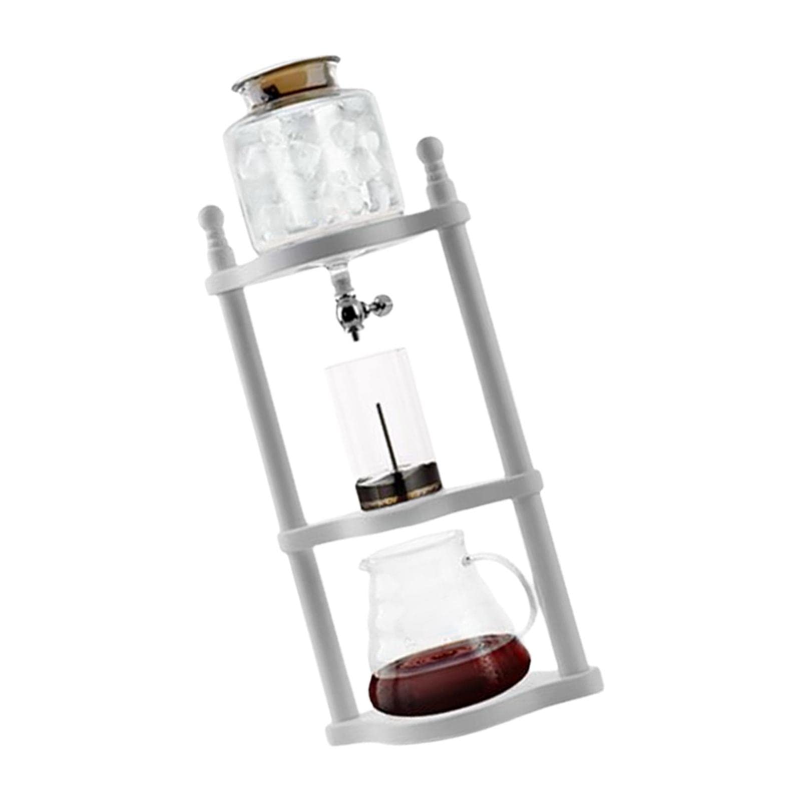 Premium Borosilicate Glass Cold Brew Coffee Maker - Drip Coffee Machine for Smooth Iced Coffee at Home, Cafe & Bar | Beech White | Perfect for Iced Coffee, Cold Brew & Drip Coffee Lovers