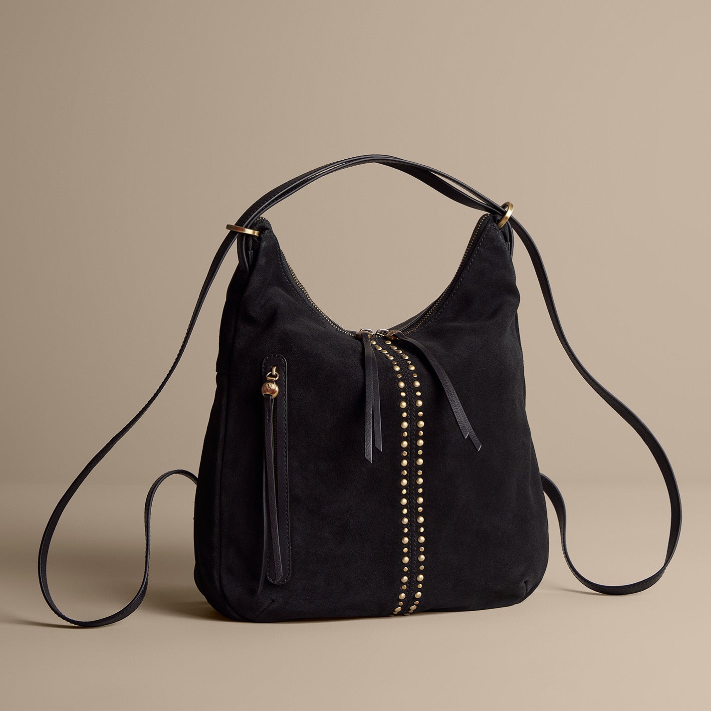 Merrin Convertible Suede Backpack - Stylish & Durable Black Leather Backpack for Women | Perfect for Work, Travel & Everyday Use